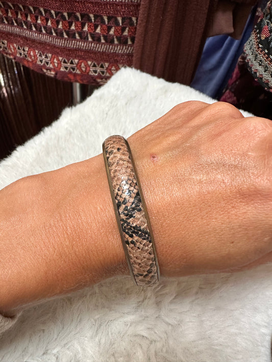 Snakeskin Effect Chunky Bangle