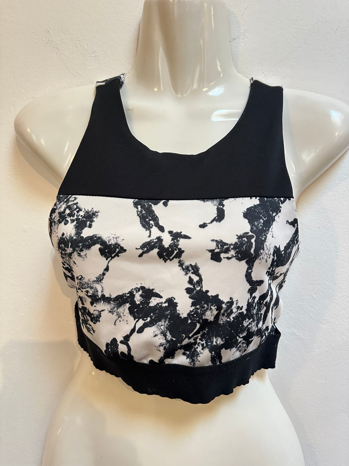 In The Style Black & White Sports Bra Size 12