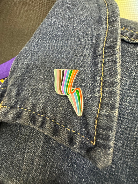 Rainbow Lightning Pin