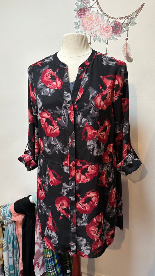 Debenhams Floral Tunic Top Size 18
