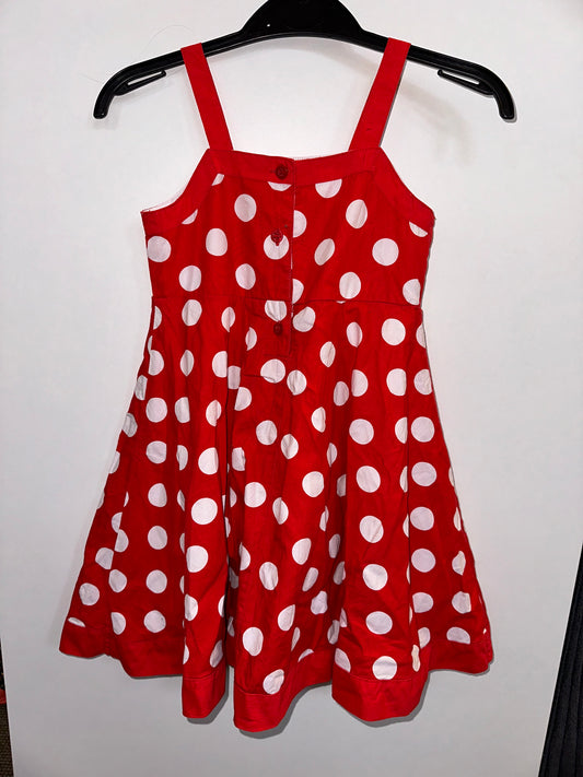 Mothercare Red Polkadot Dress, Age 3-4