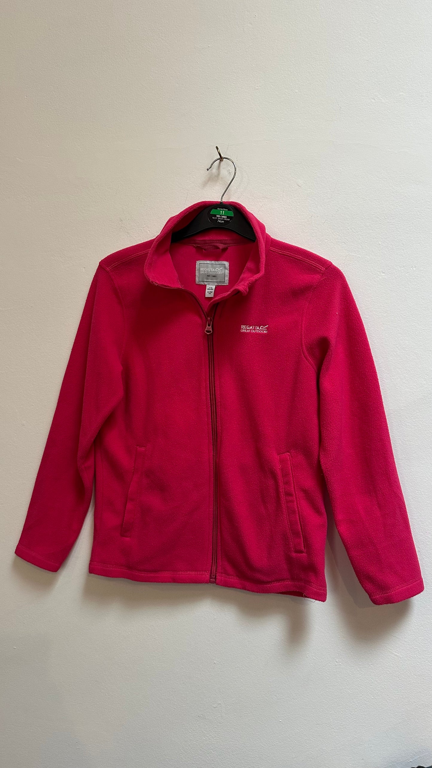 Regatta Pink Fleece Age 11-12