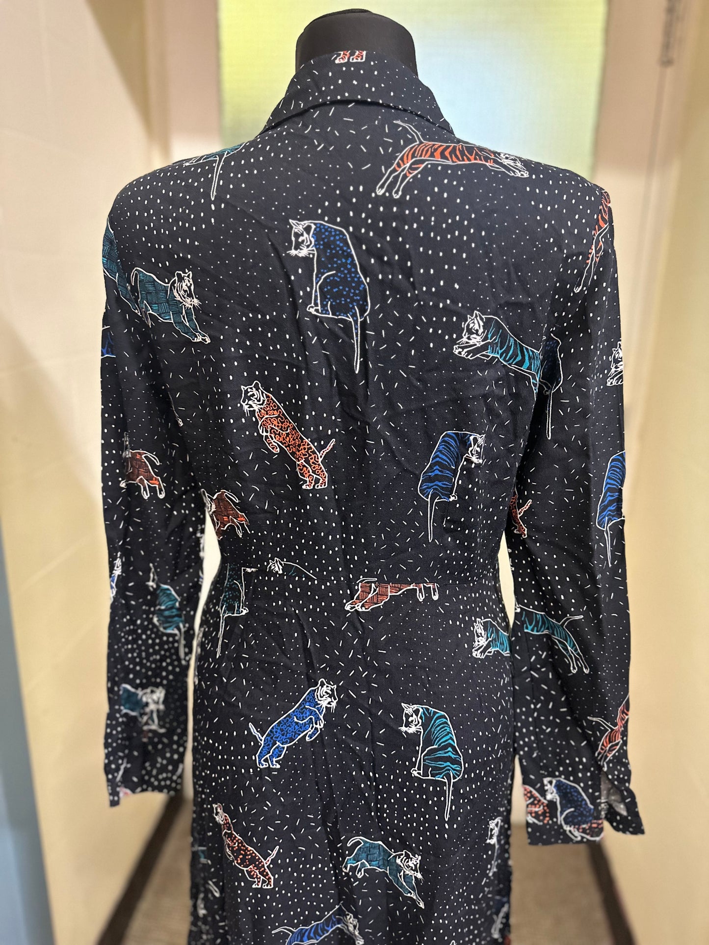 Designer Sugarhill Tiger Dress with Pockets Size 10