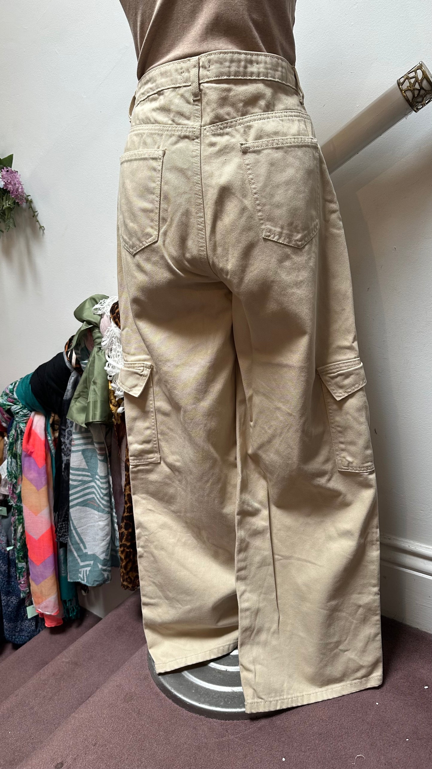 I Saw It First Cream Wide Leg Combats Size 12