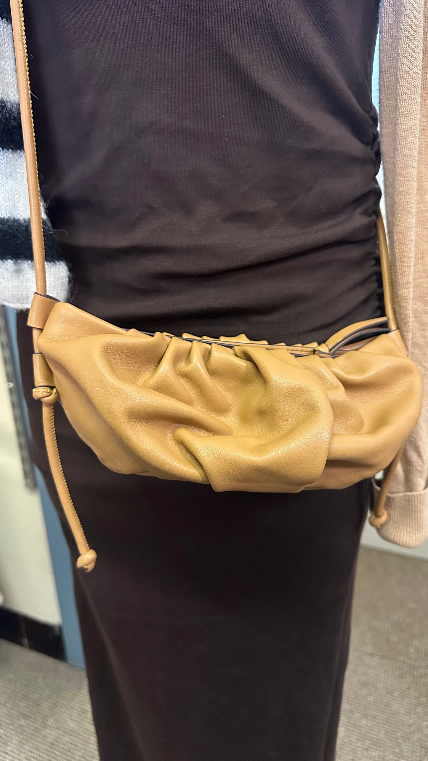 Zara Beige PU Mini Handbag