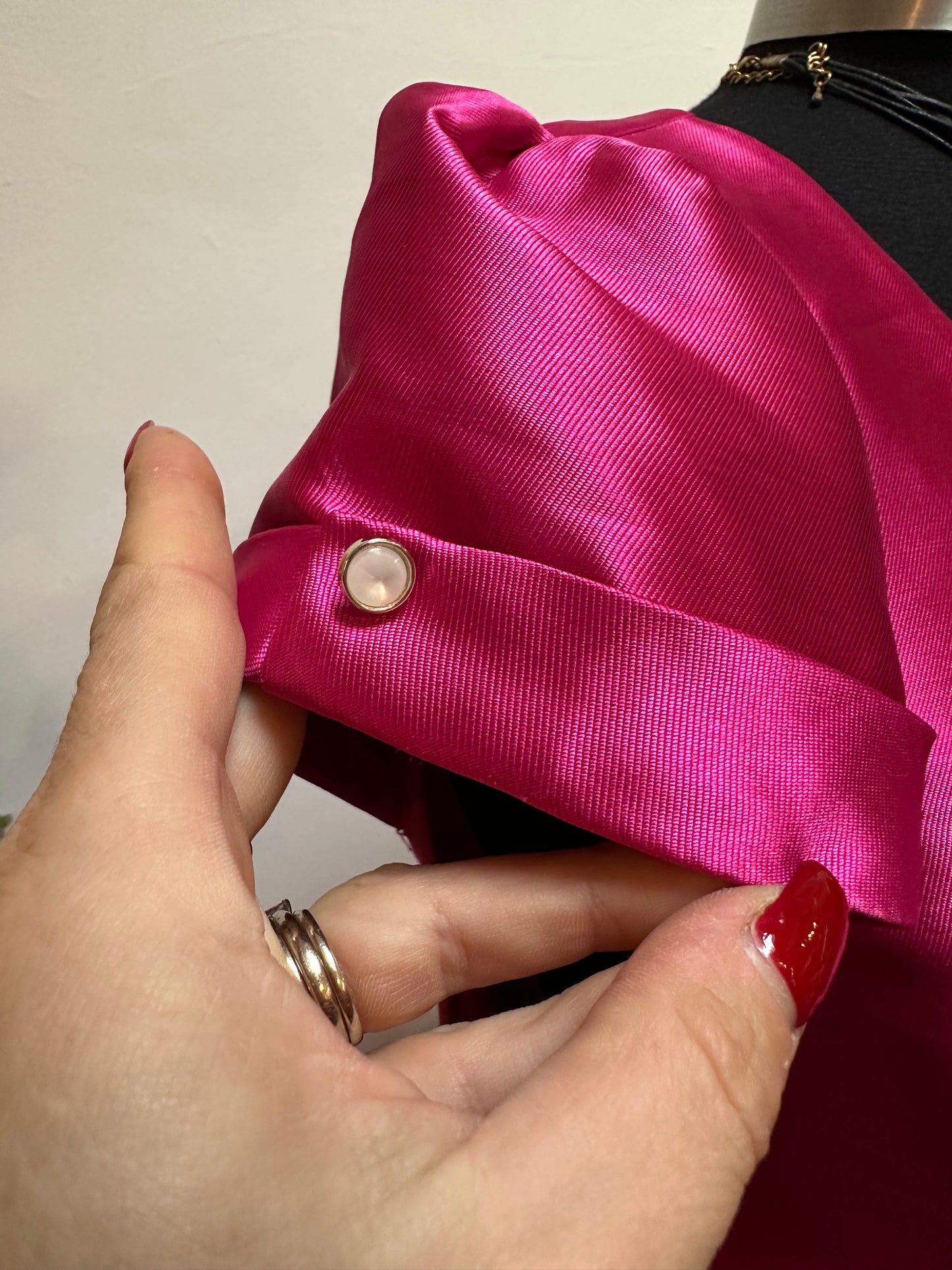 Designer Renata Stunning Hot Pink Dress Size 14 but small fitting