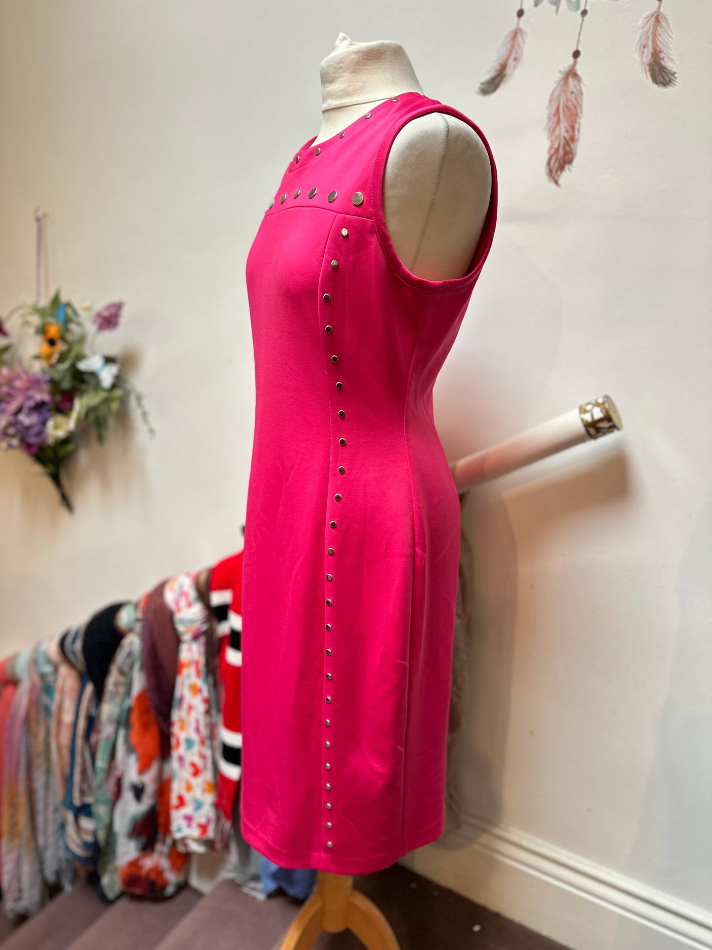 Designer Karl Lagerfeld Hot Pink Dress Size 12
