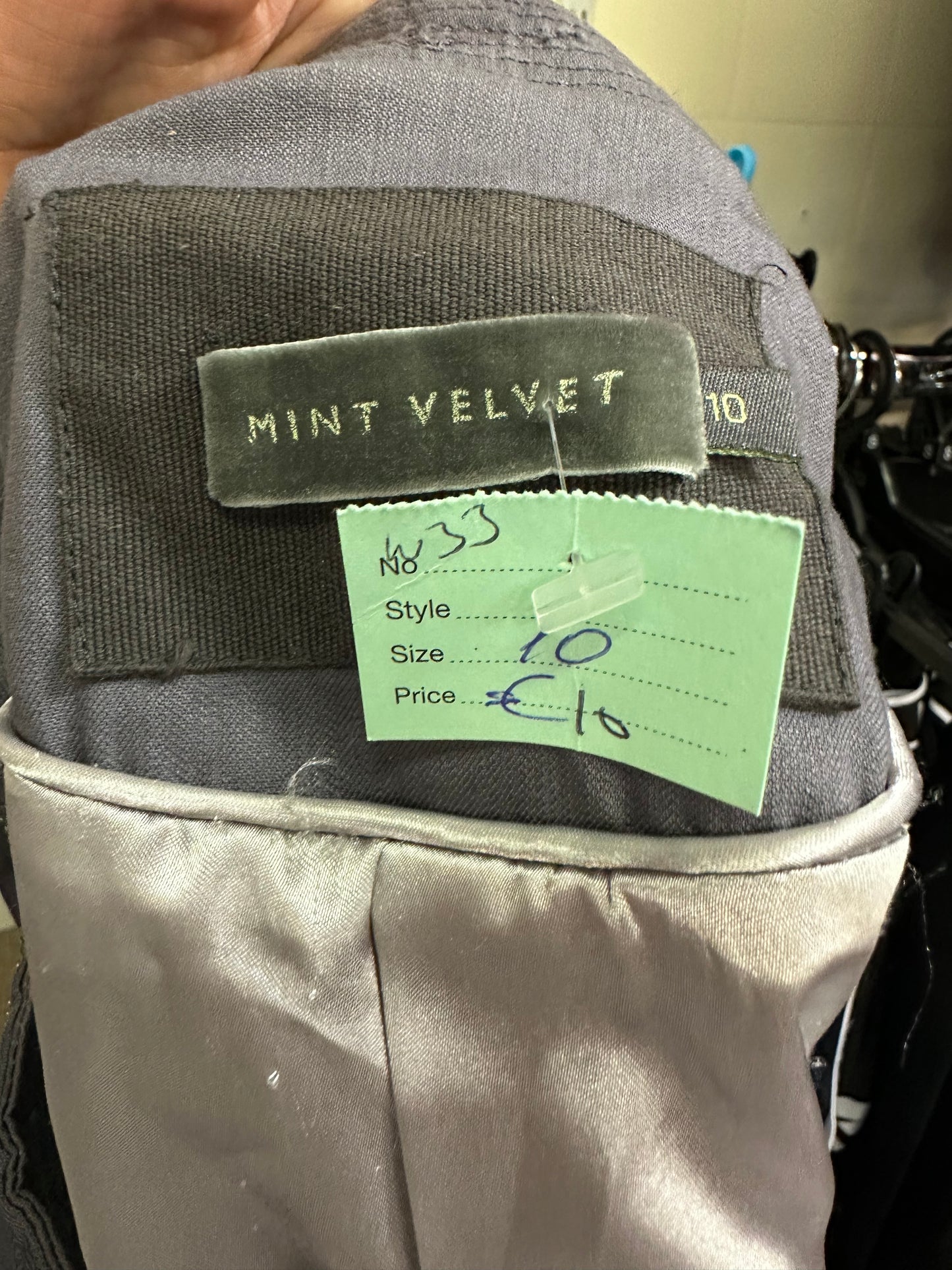 Designer Mint Velvet Jacket with Zips Size 10