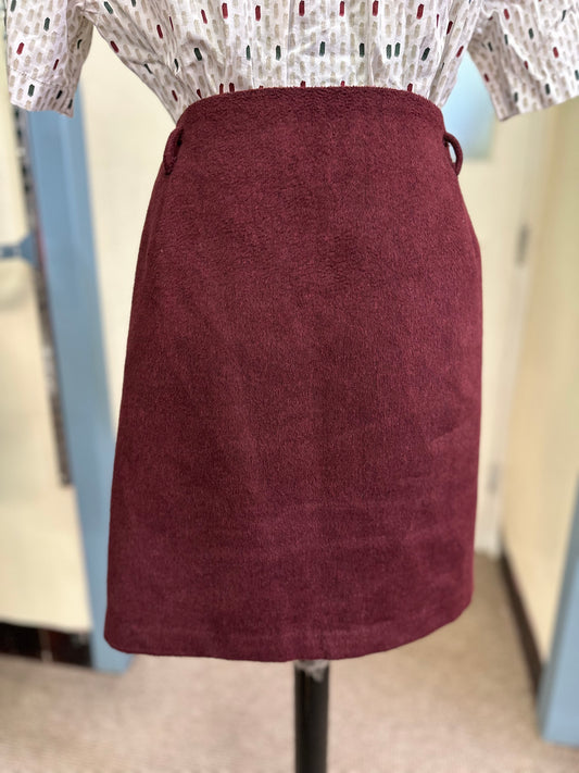 New Look Wine Skirt, Size 18, belt not included