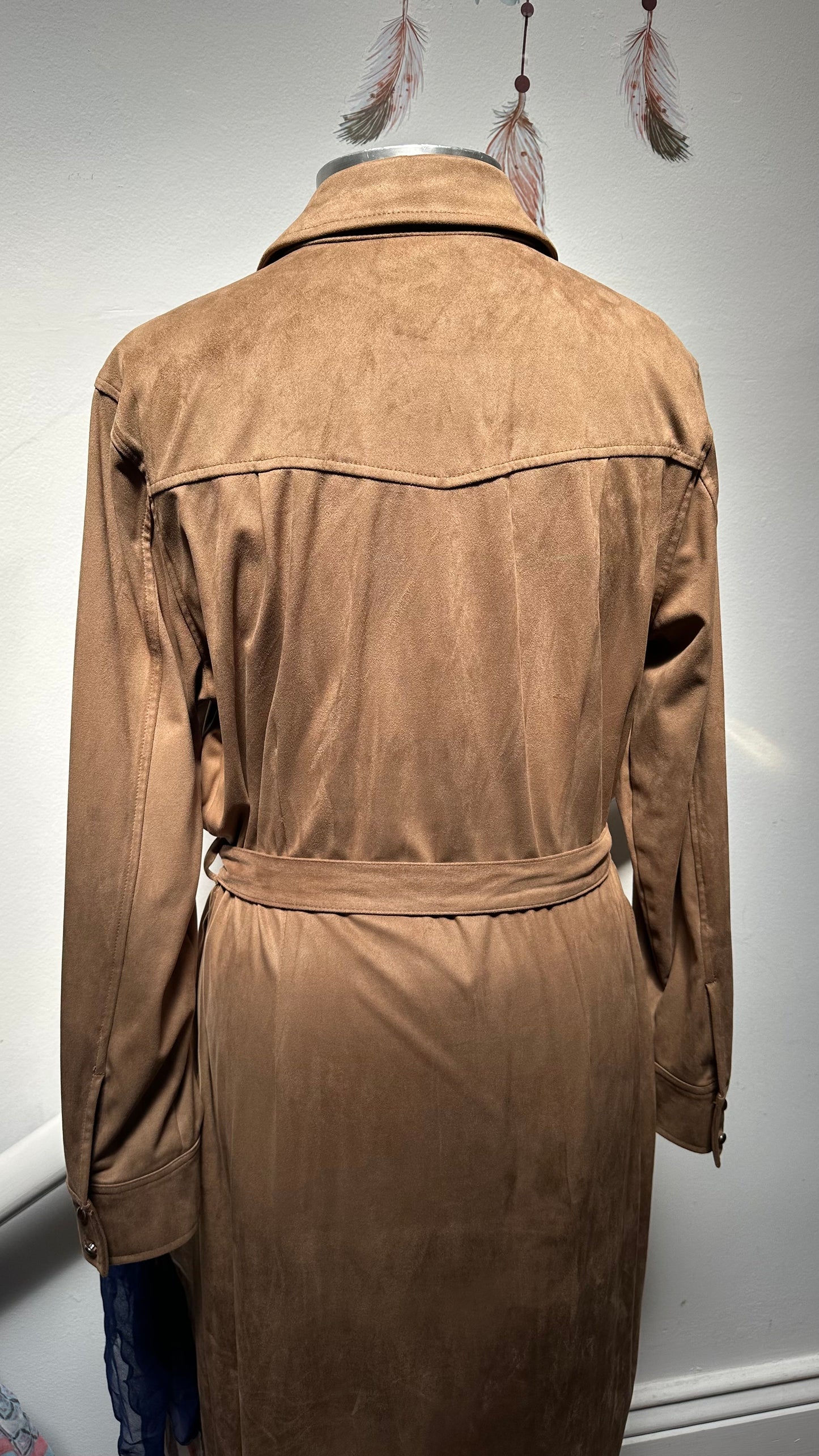 Next Suedette Shirt Dress Size 14