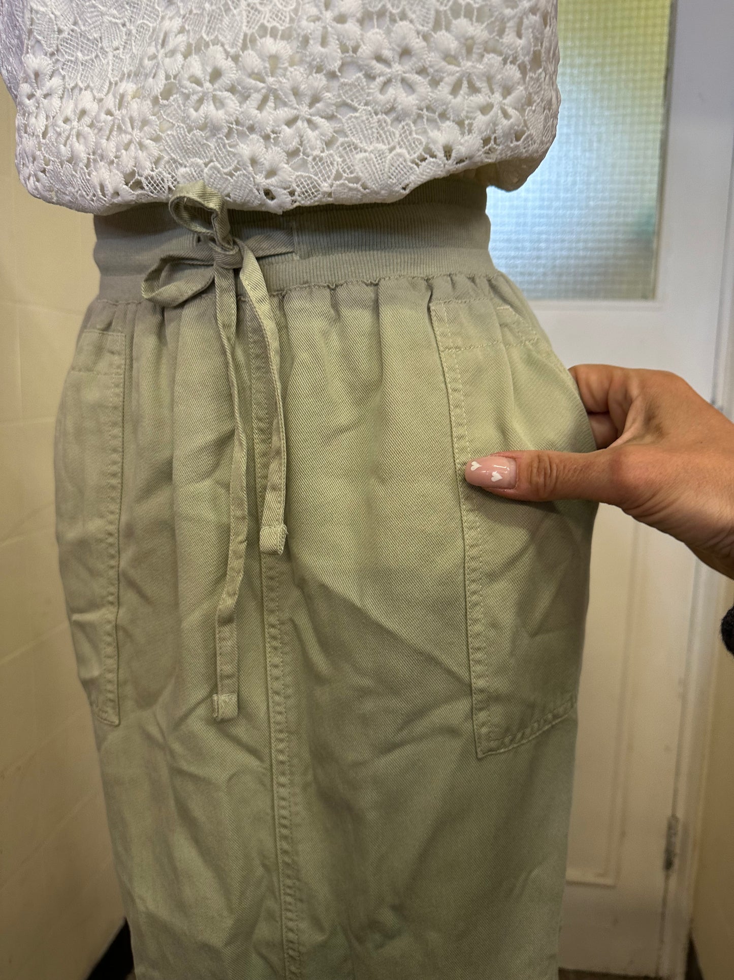 River Island Olive Skirt Size 10