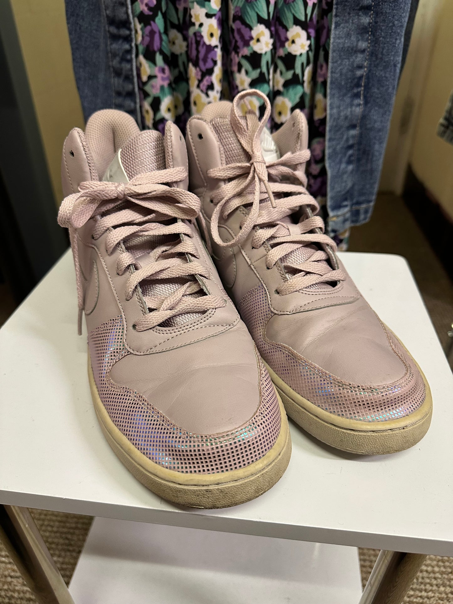 Blush Pink Nike High Tops Size 7