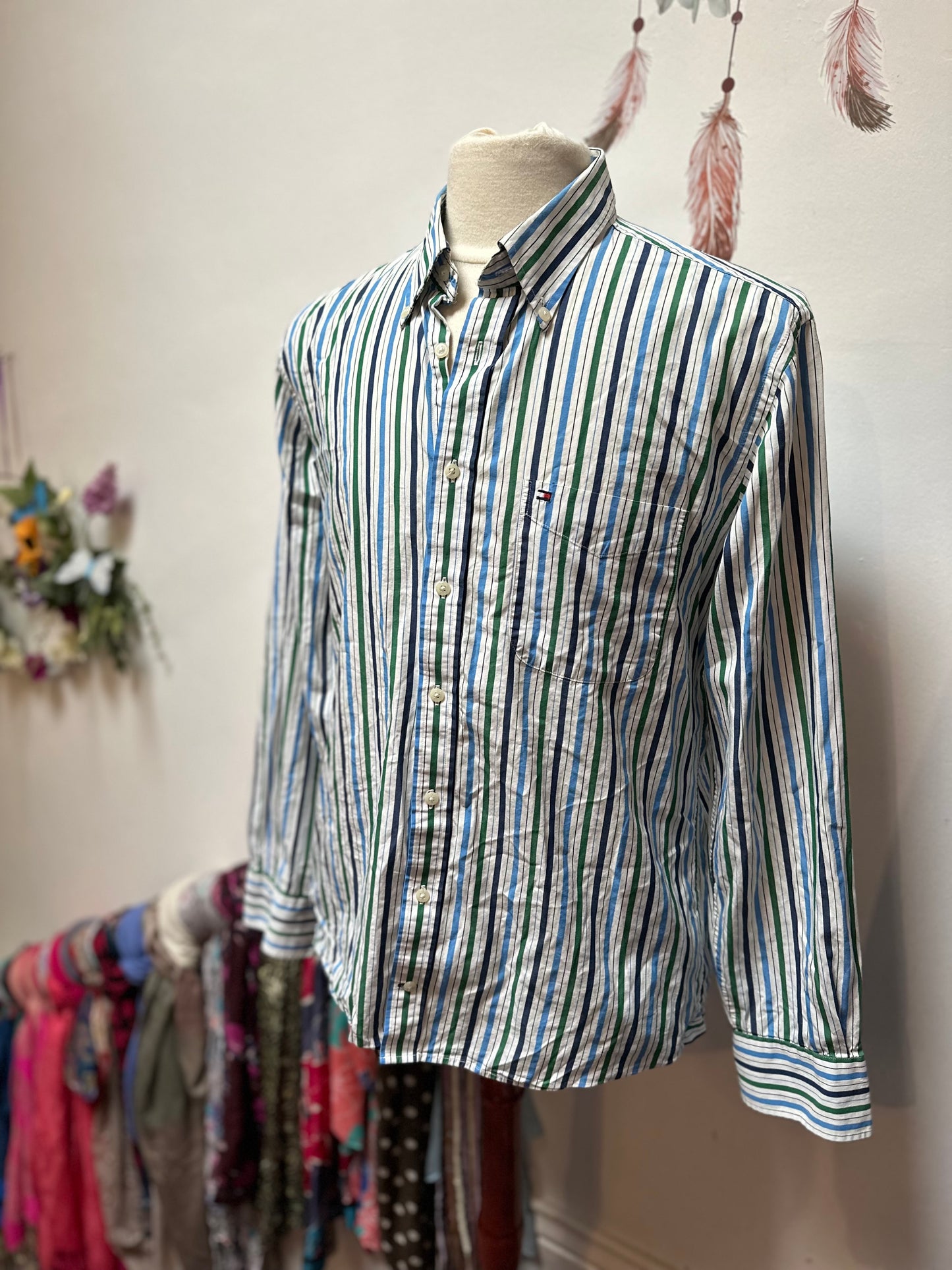 Designer 100% Cotton Tommy Hilfiger Shirt Size L