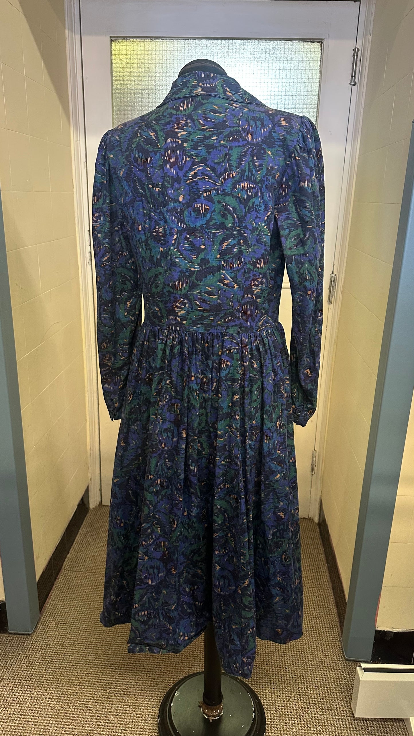Rare Find Vintage Laura Ashley Cotton Dress with Pockets & Shoulder Pads Best Fit Size 10 (missing 4 buttons) Approx. 4 inches in the hem so could easily be let down. Pictures don’t do it justice! €50 or best offer