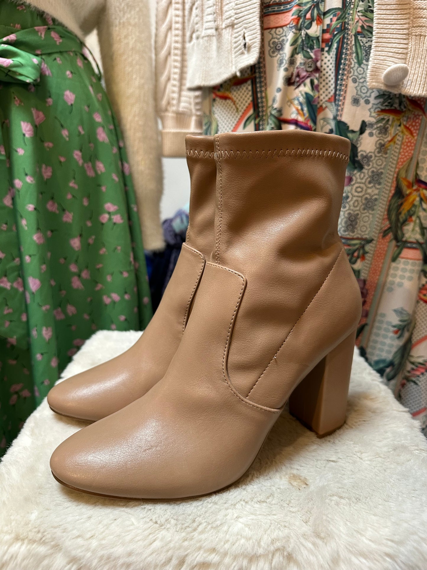 Primark Beige Sock Boot Size 6