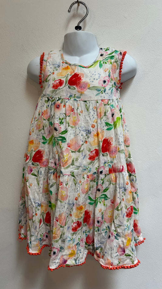 Designer Nutmeg 100% Cotton Dress Age 2-3