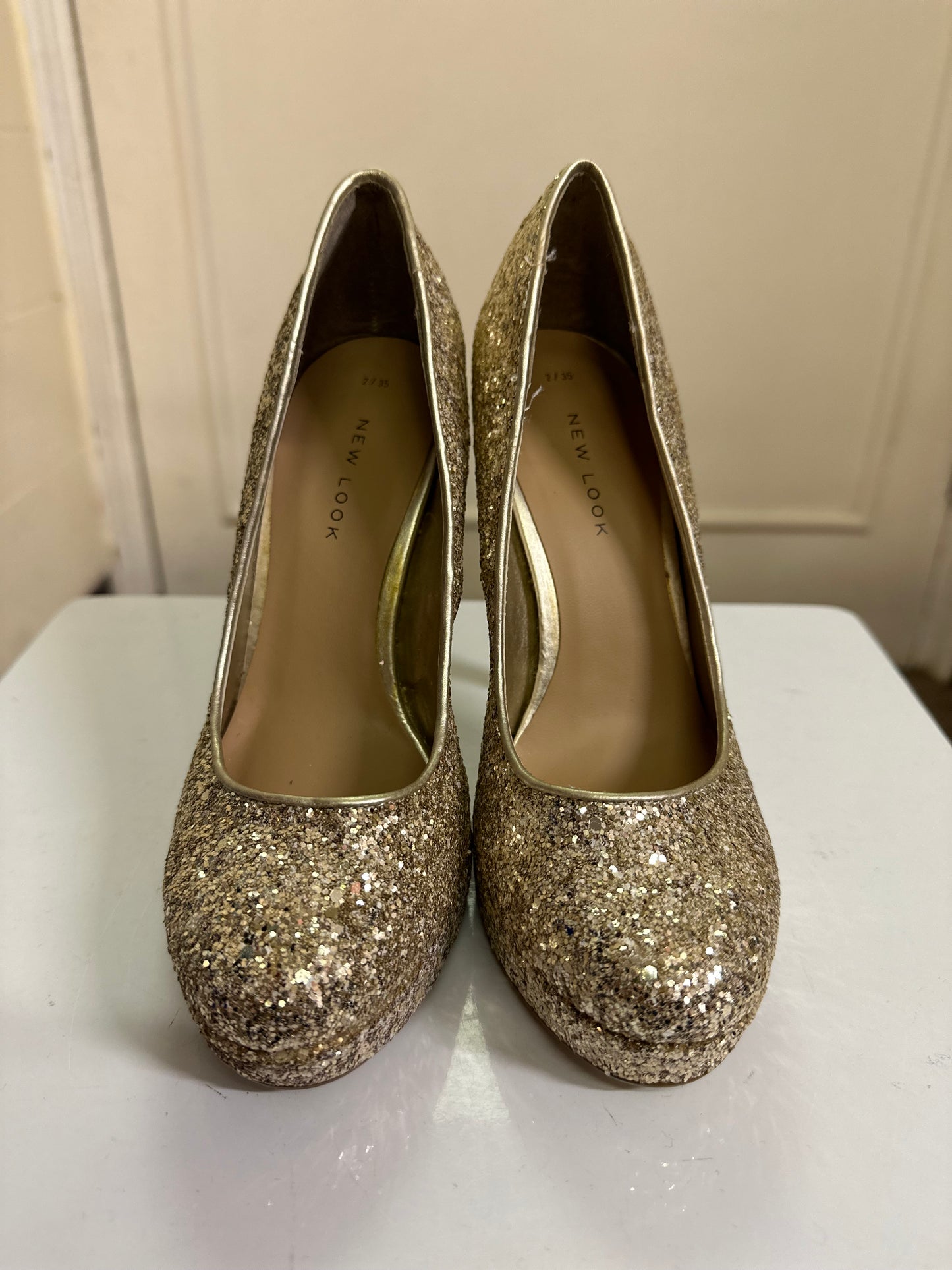 New Look Glitter Heels, New without Tags, Size 2