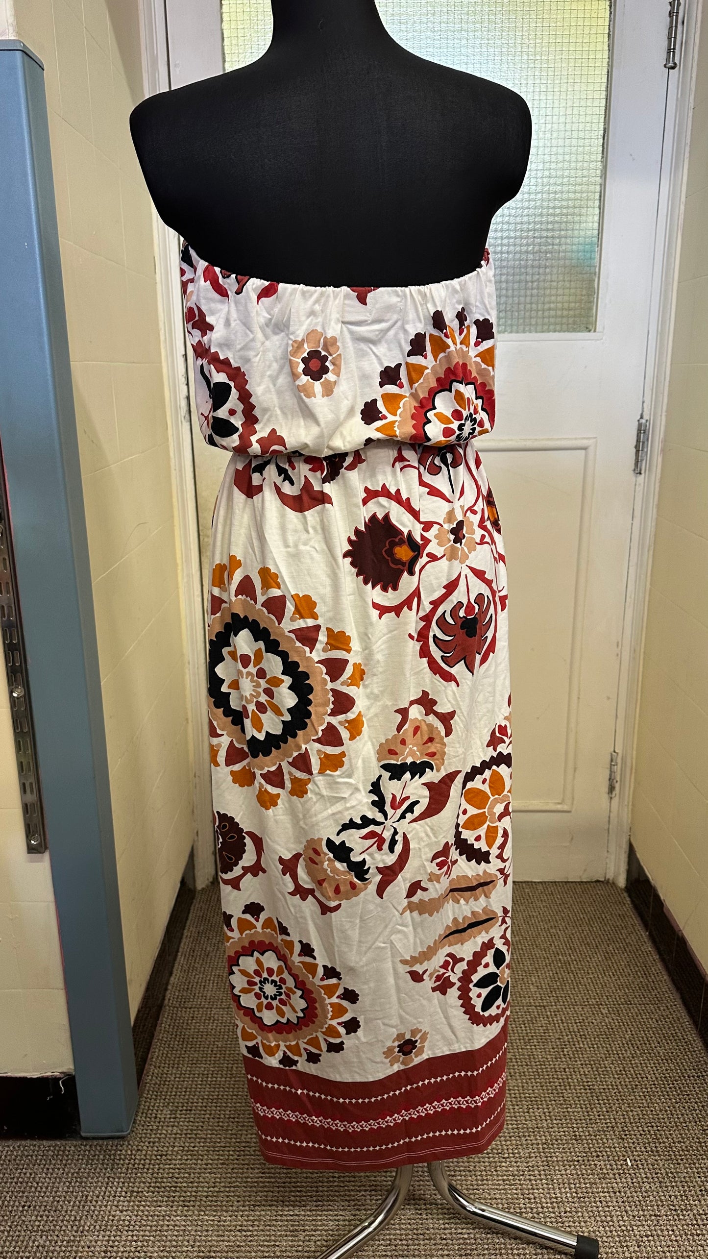 Next Strapless 100% Cotton Dress with Pockets Size 12