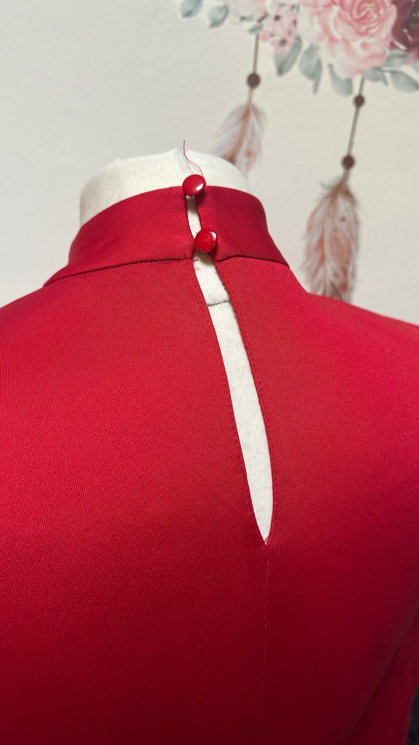 Atmosphere Red Bodysuit with Shoulder Pads Size 8