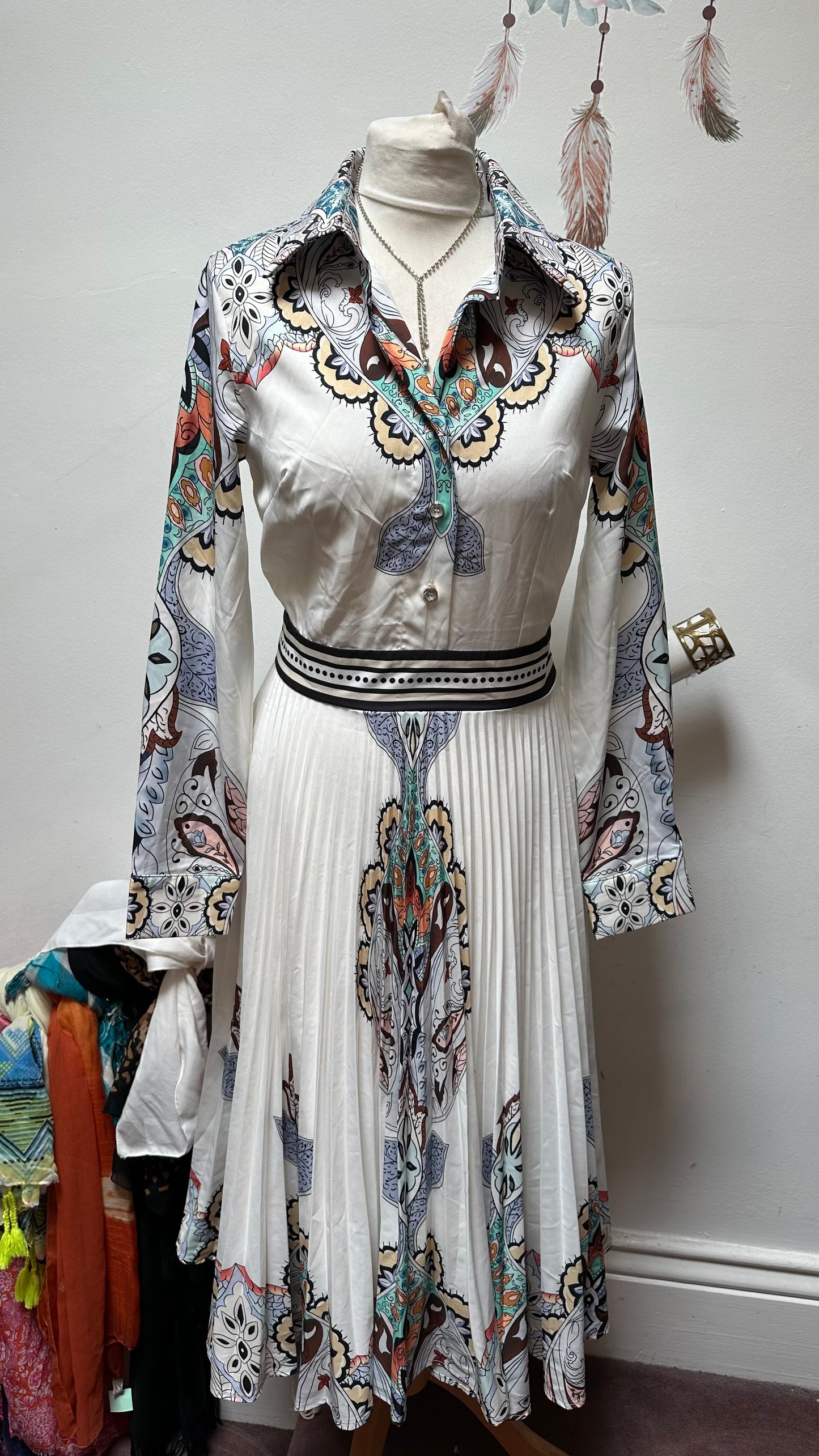 Lily McBee Pliseé Dress Size S