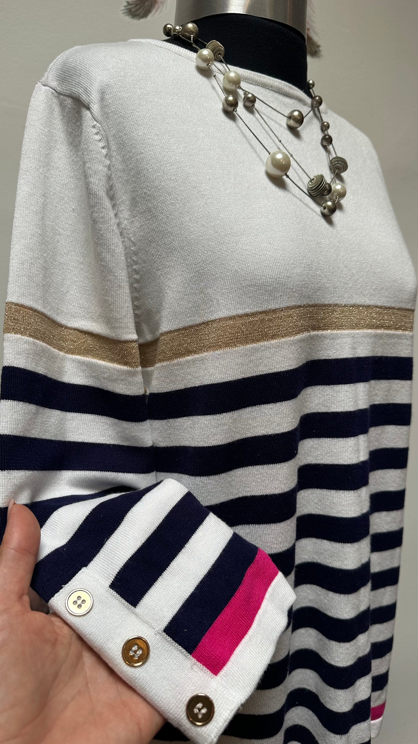 Paco Striped Sweater Size 16