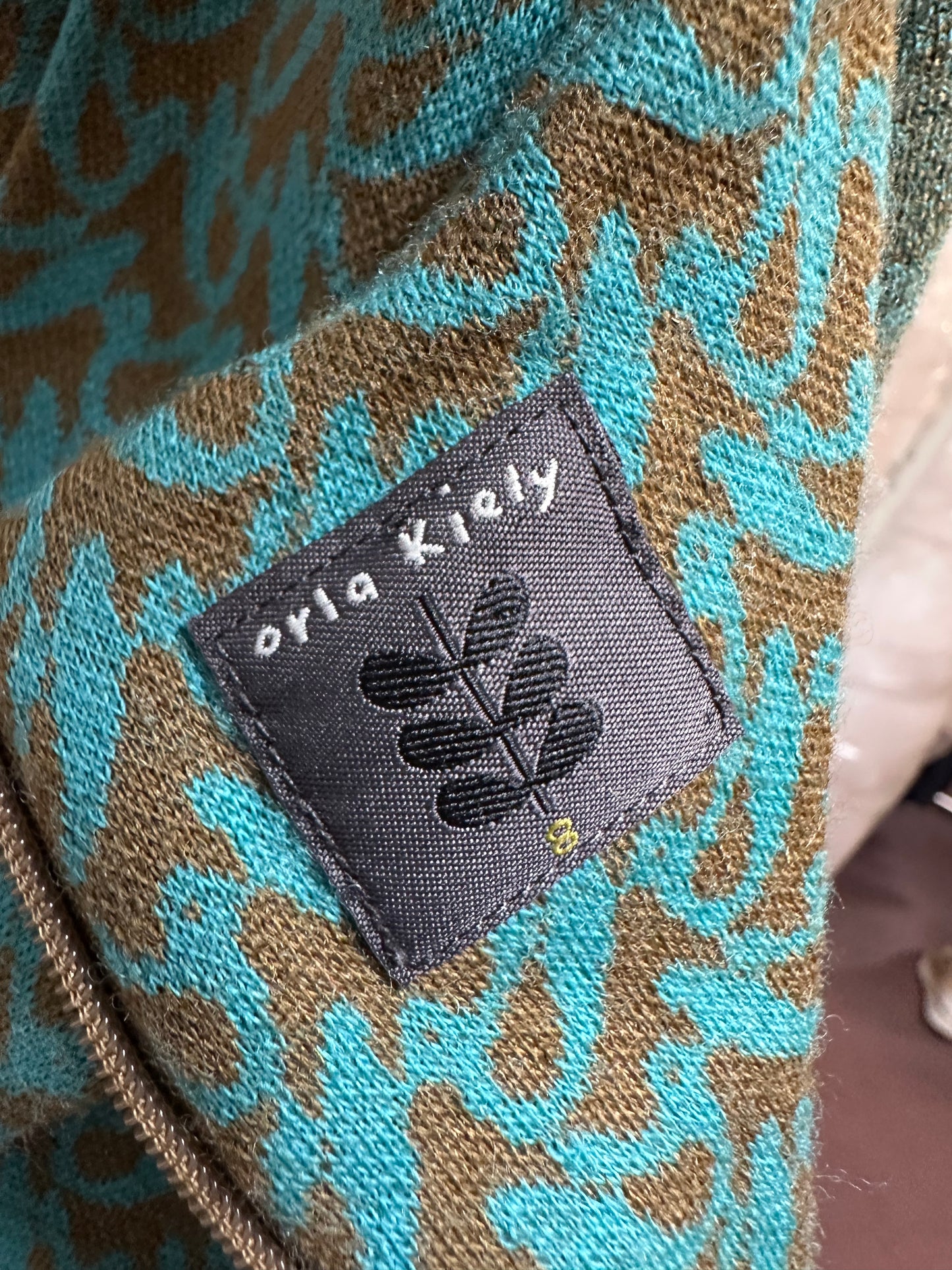 Designer Orla Kiely 100% Wool Retro Dress Size 8