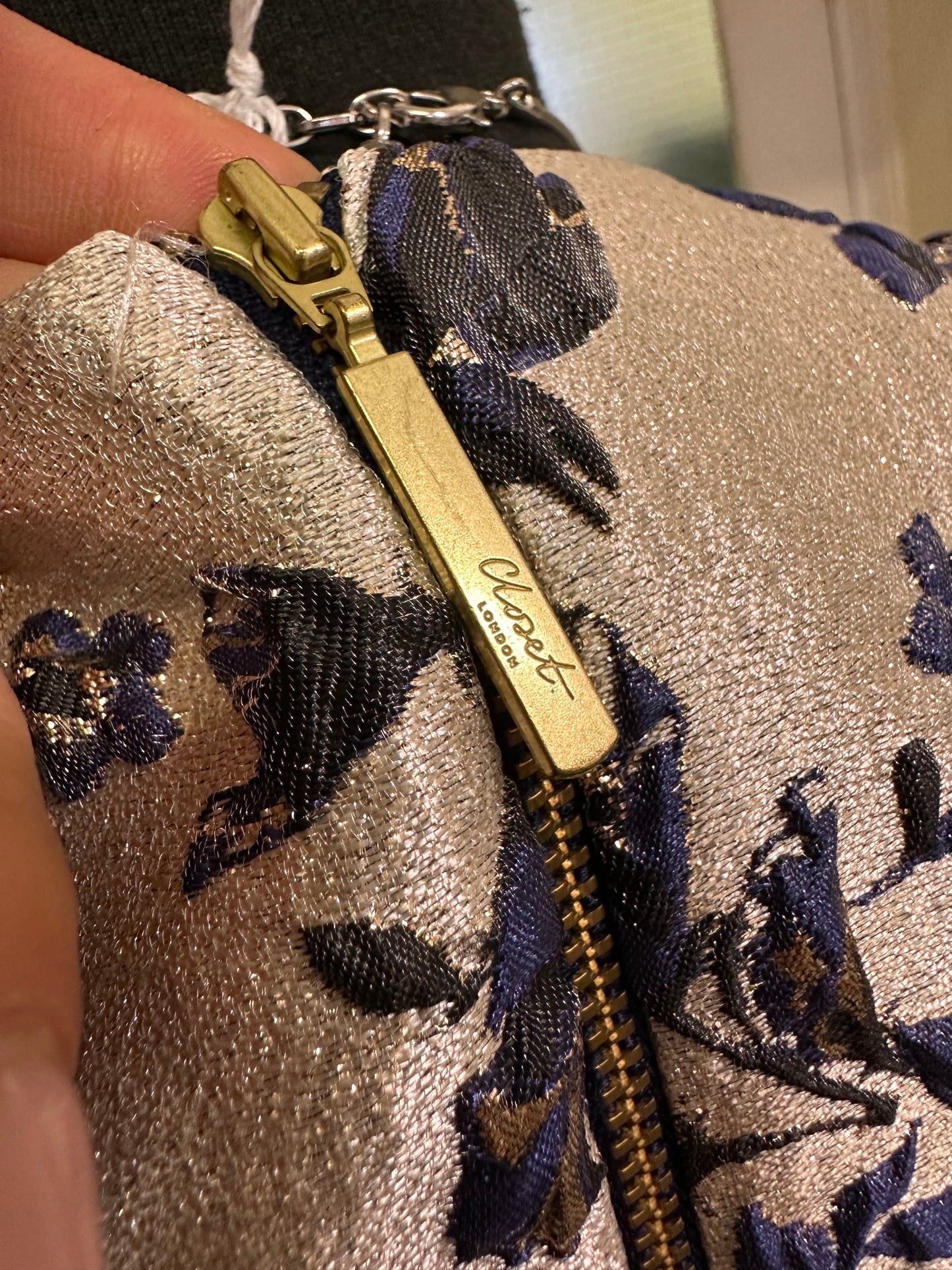 Designer Closet Sparkle Dress with Pockets Size 8