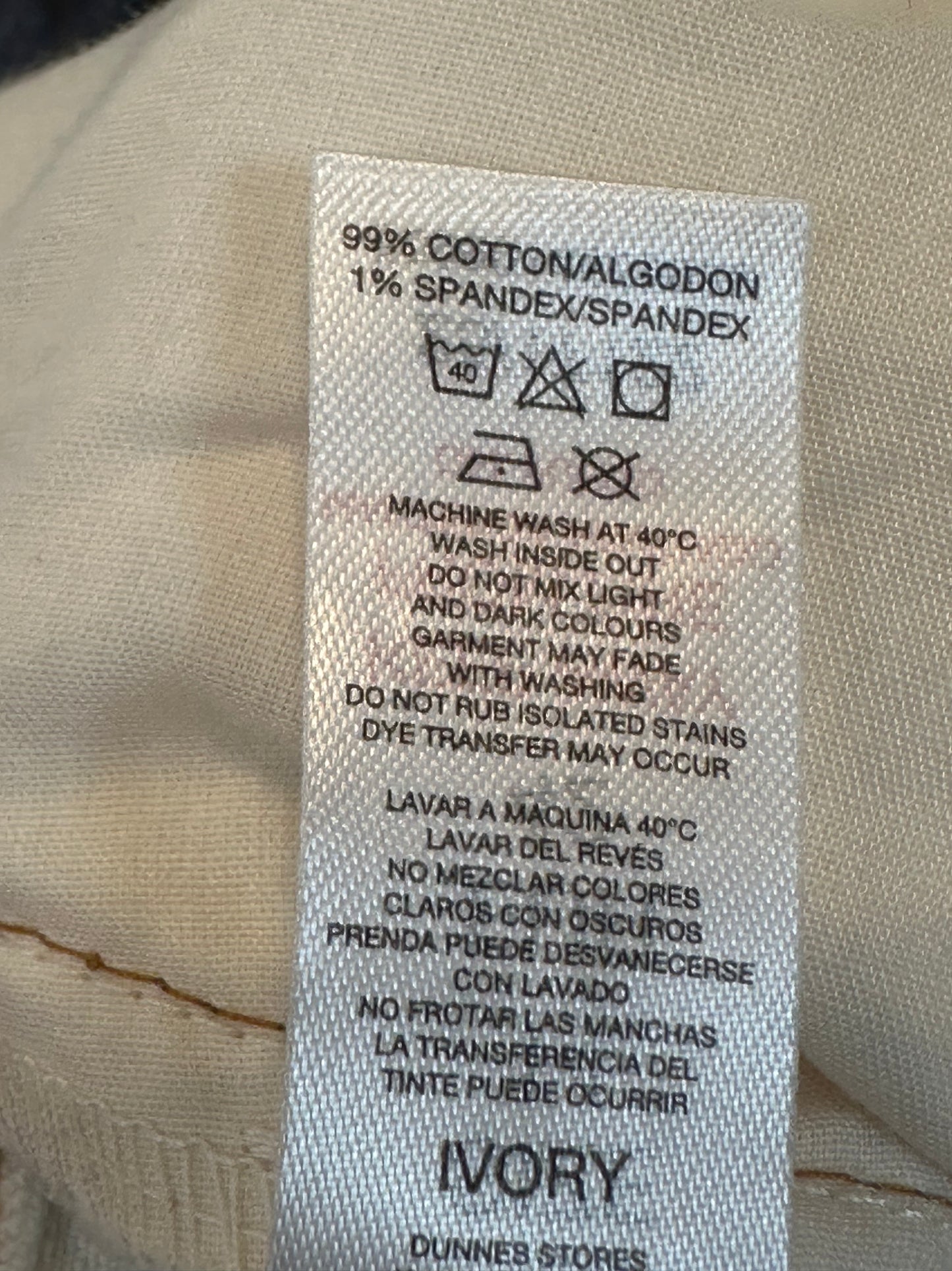 Gallery Cream Jeans Size 14
