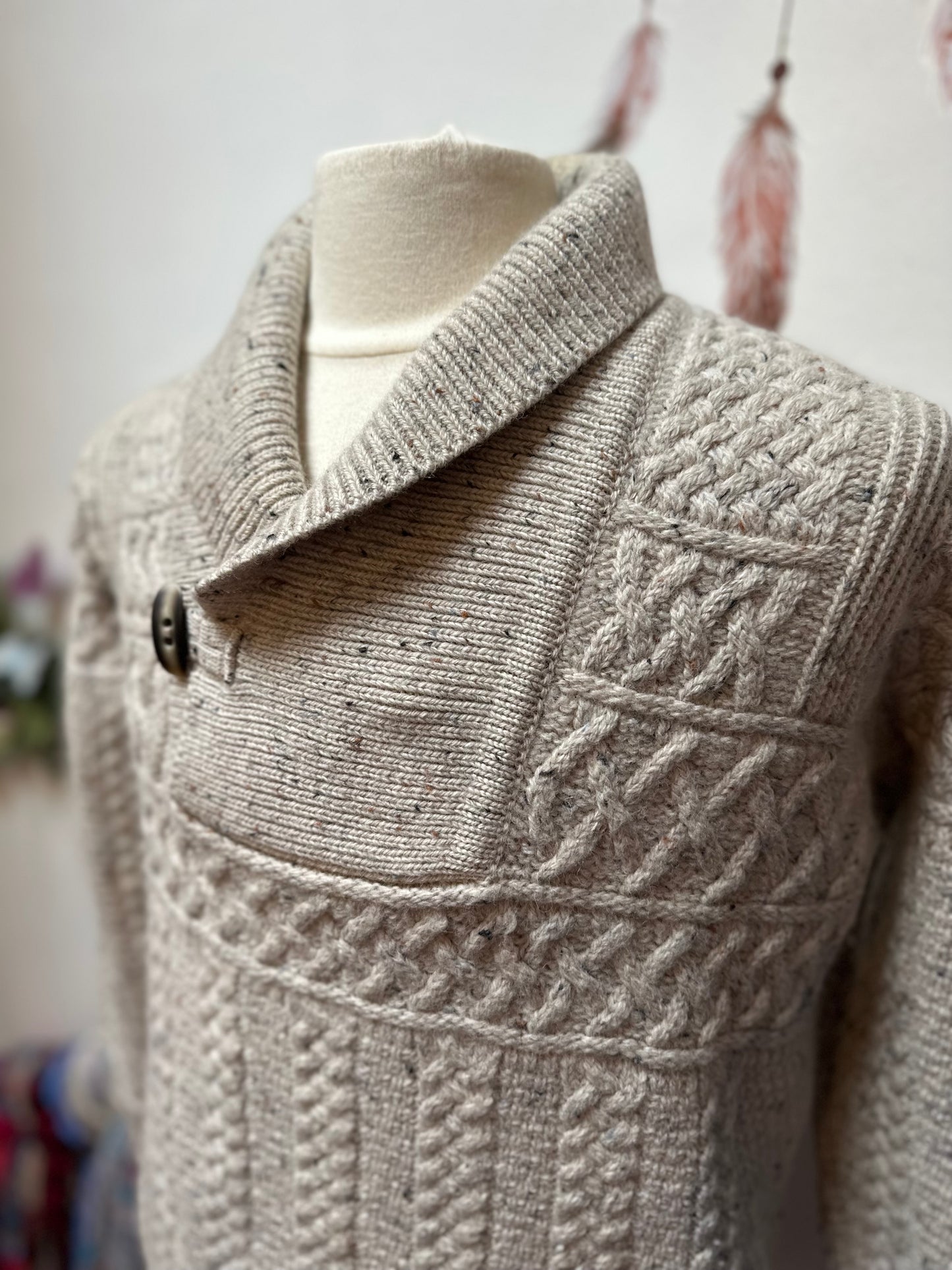 Aran Crafts 100% Thick Merino Wool Sweater Size M