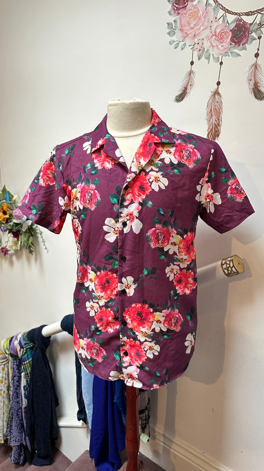 Boohoo Man Floral Shirt Size M