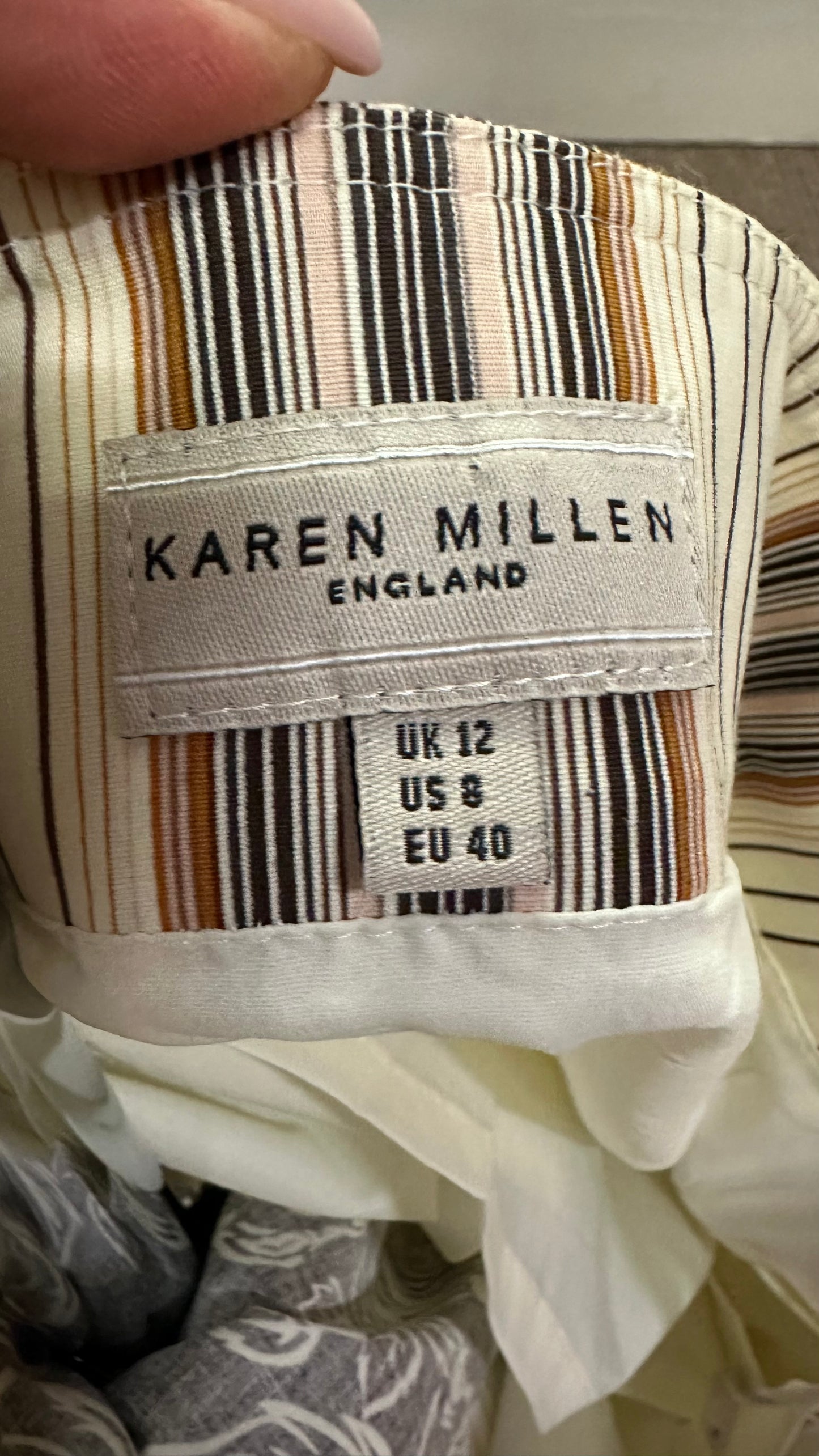 Designer Karen Millen Unusual Belted Skirt Size 12