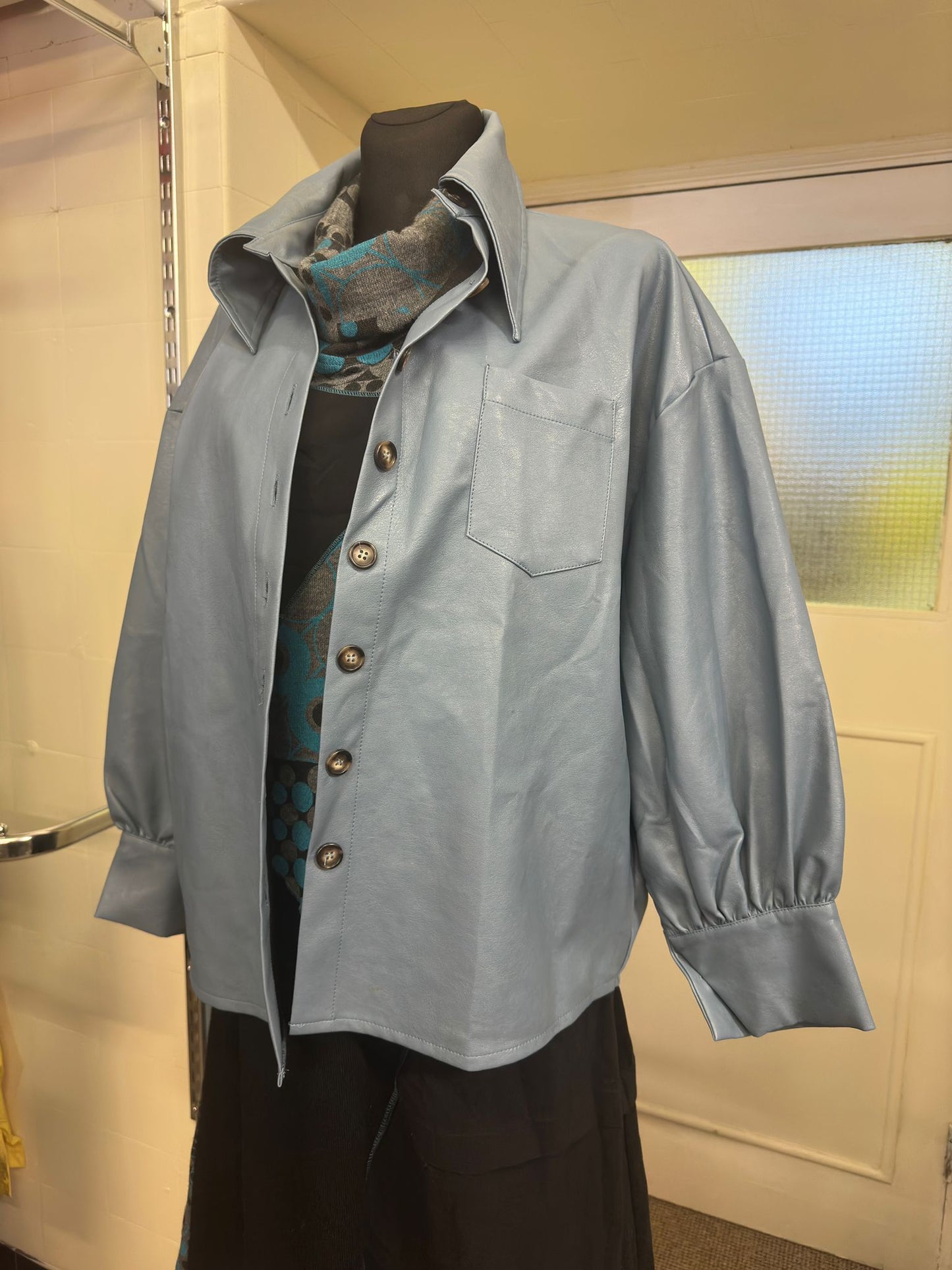 Ghospel PU Leather Shirt, Size M