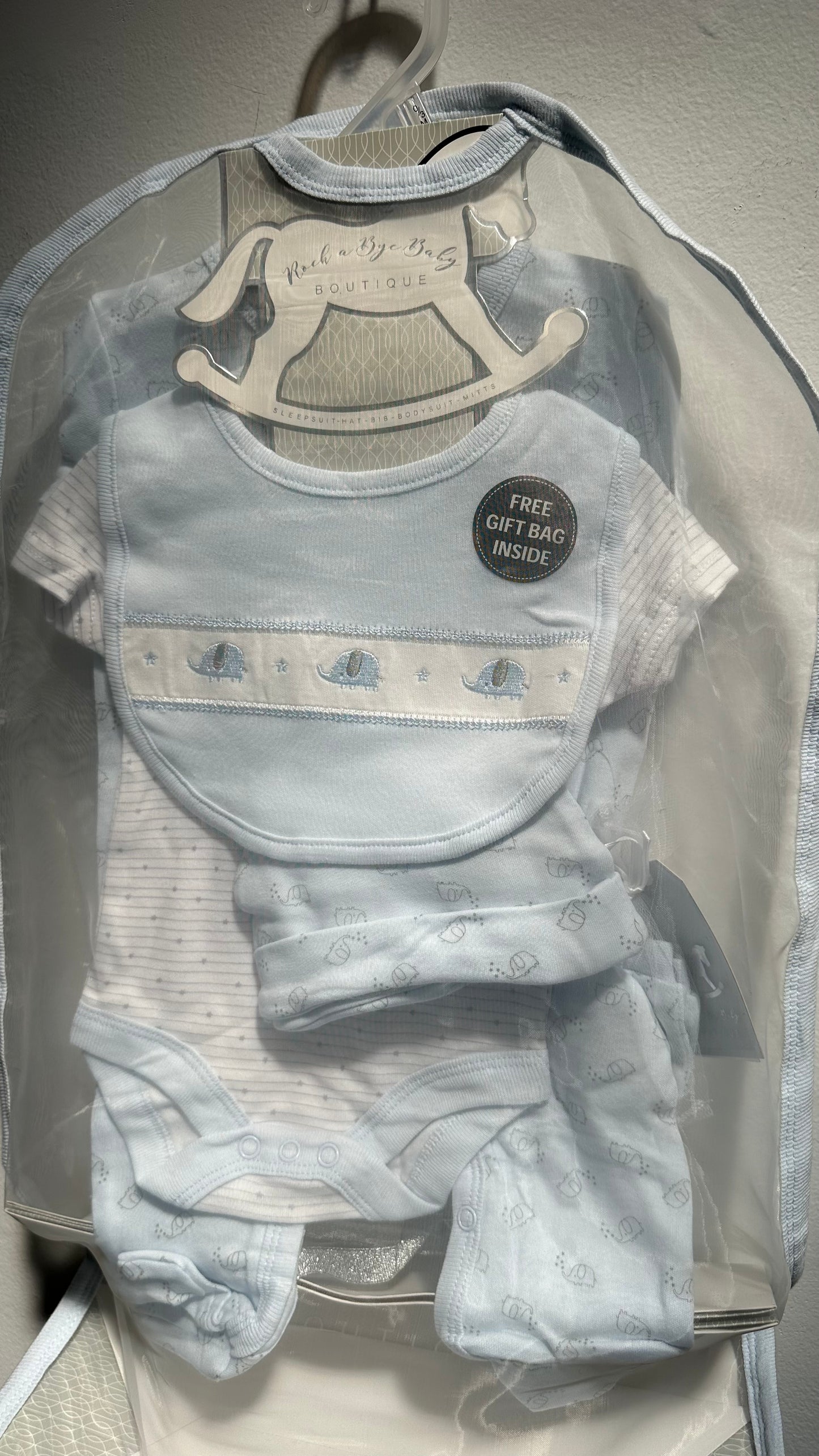 Rock a Bye Baby Boy Gift 100% Cotton 0-3m New with Tags