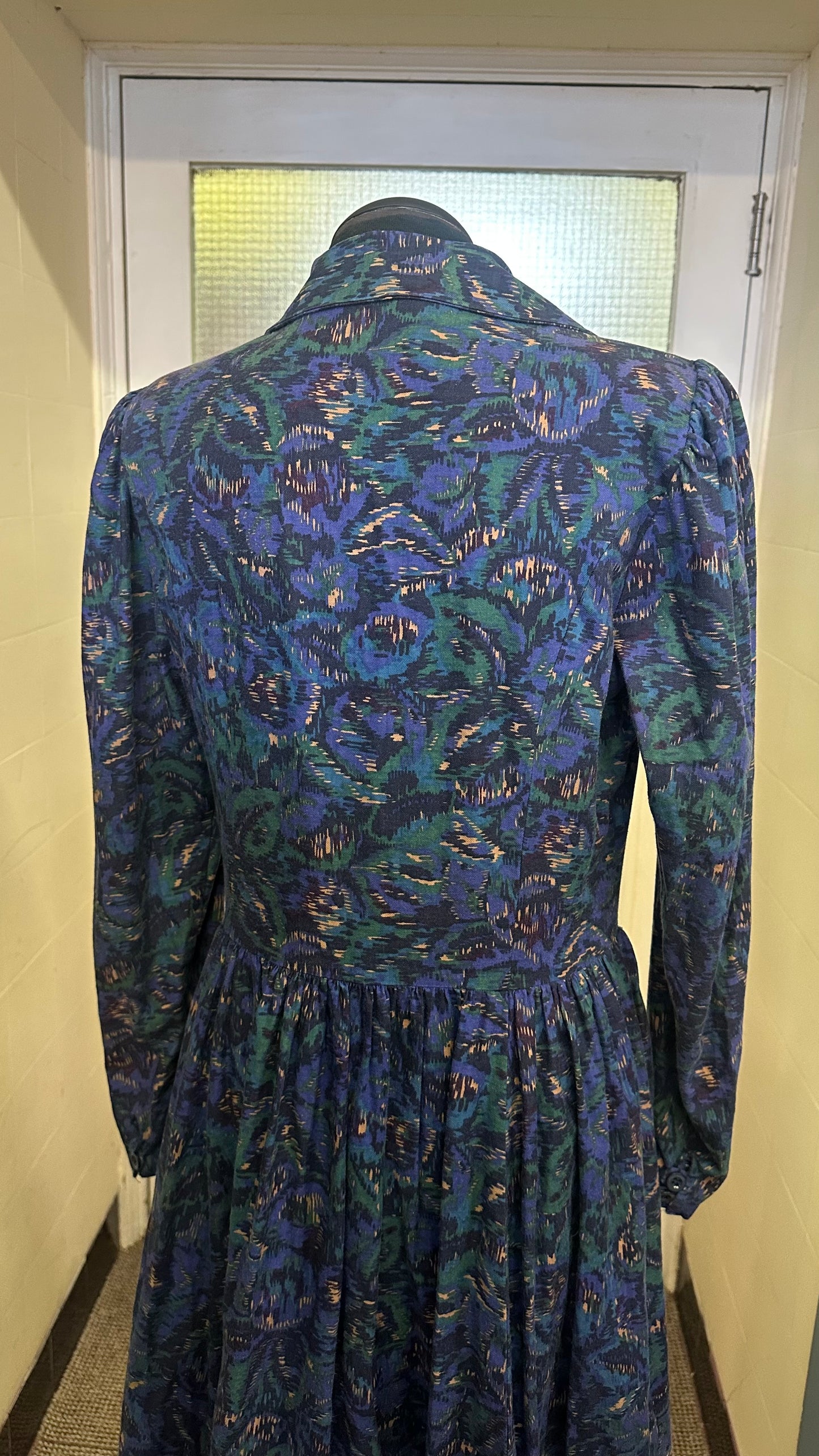 Rare Find Vintage Laura Ashley Cotton Dress with Pockets & Shoulder Pads Best Fit Size 10 (missing 4 buttons) Approx. 4 inches in the hem so could easily be let down. Pictures don’t do it justice! €50 or best offer