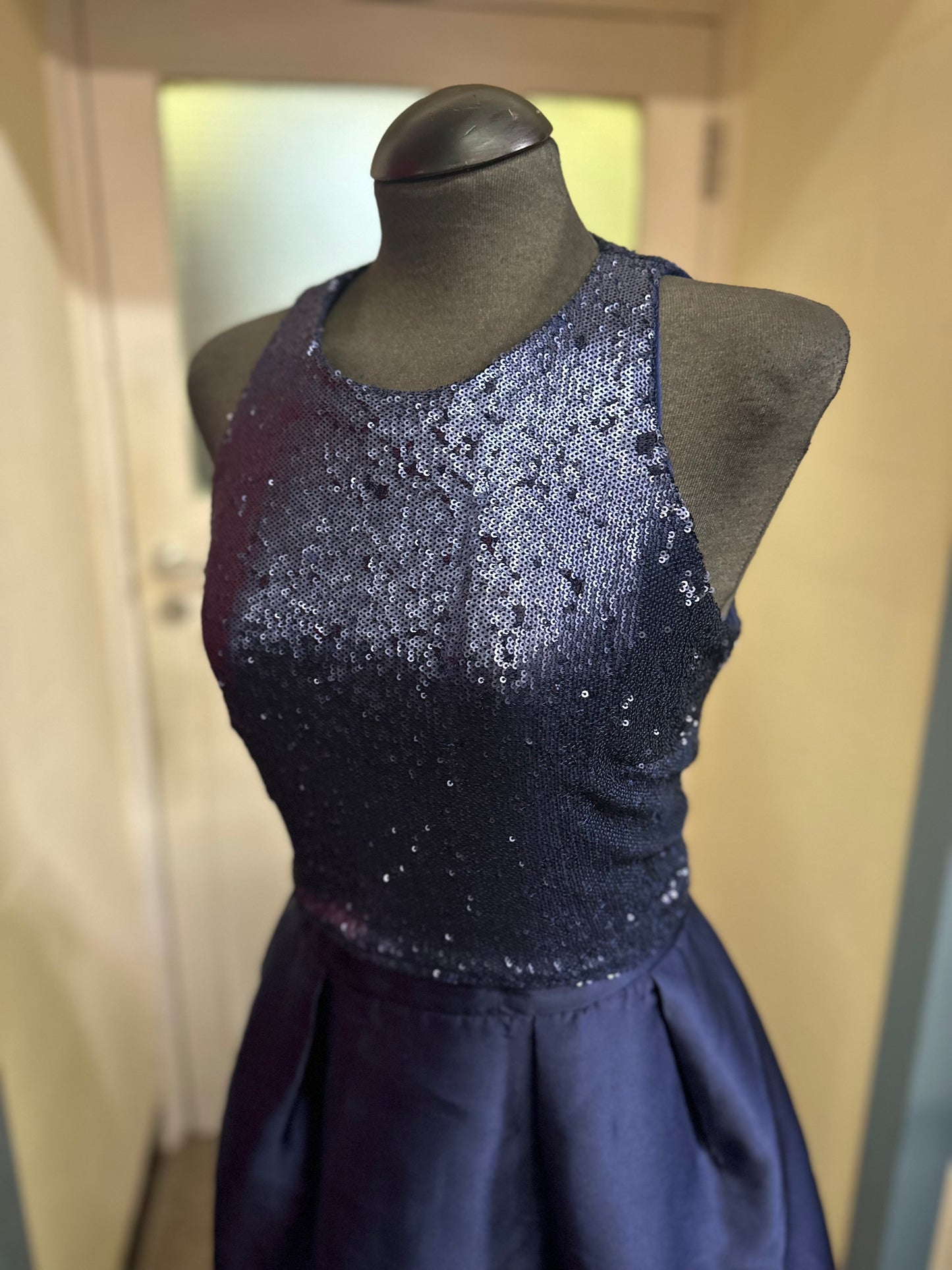Little Mistress Navy Occasion Dress Size 16