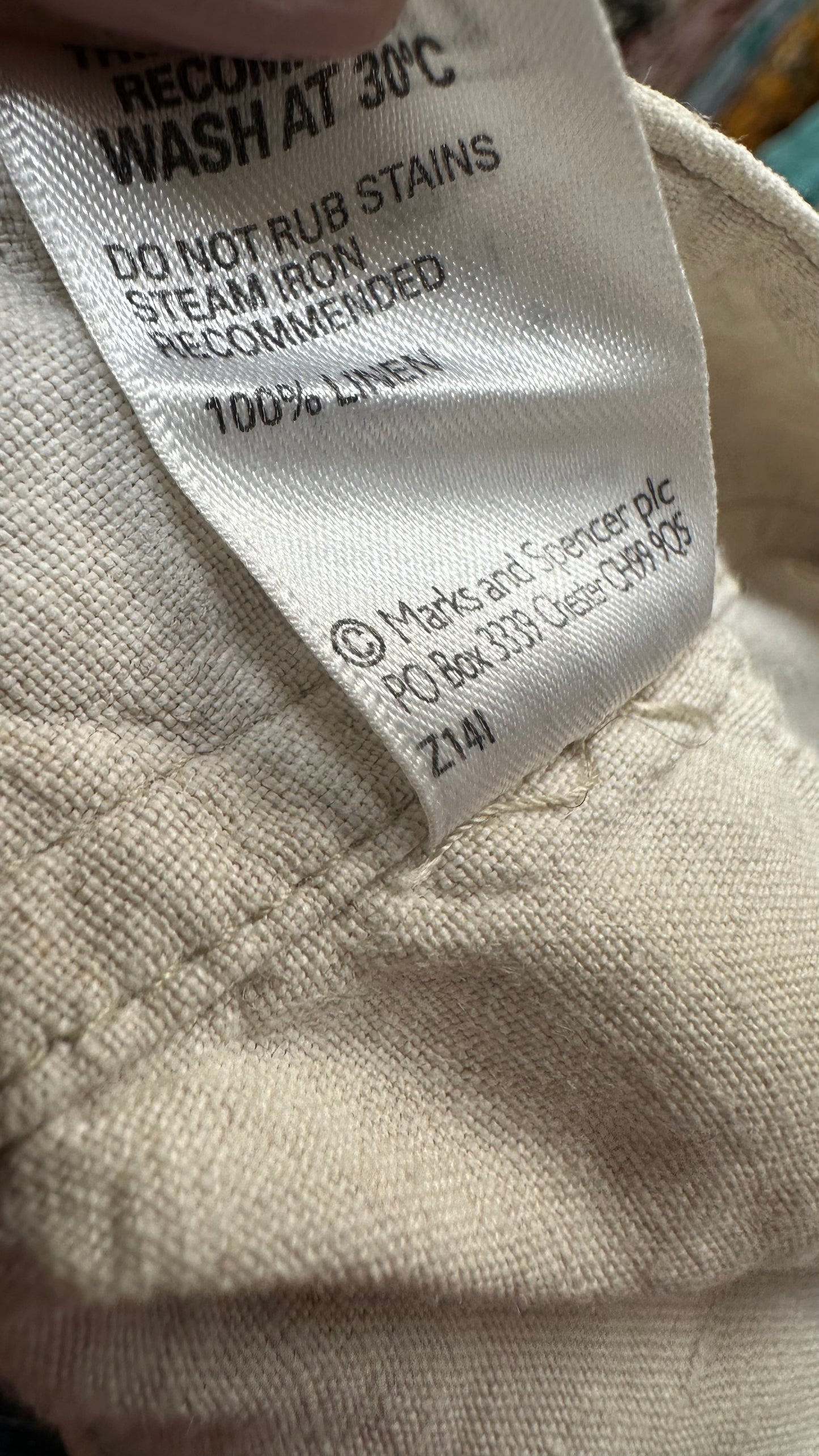 M&S 100% Linen Skirt Size 14