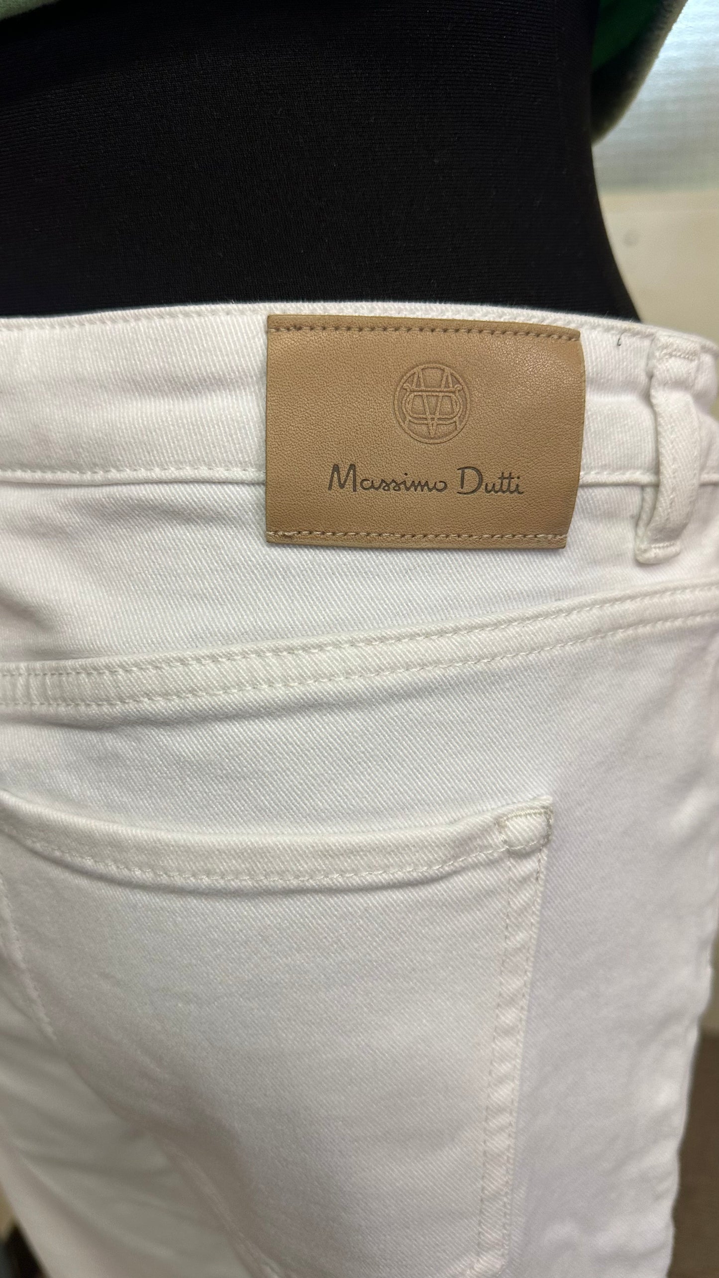 Designer Massimo Dutti White Jeans Size 12