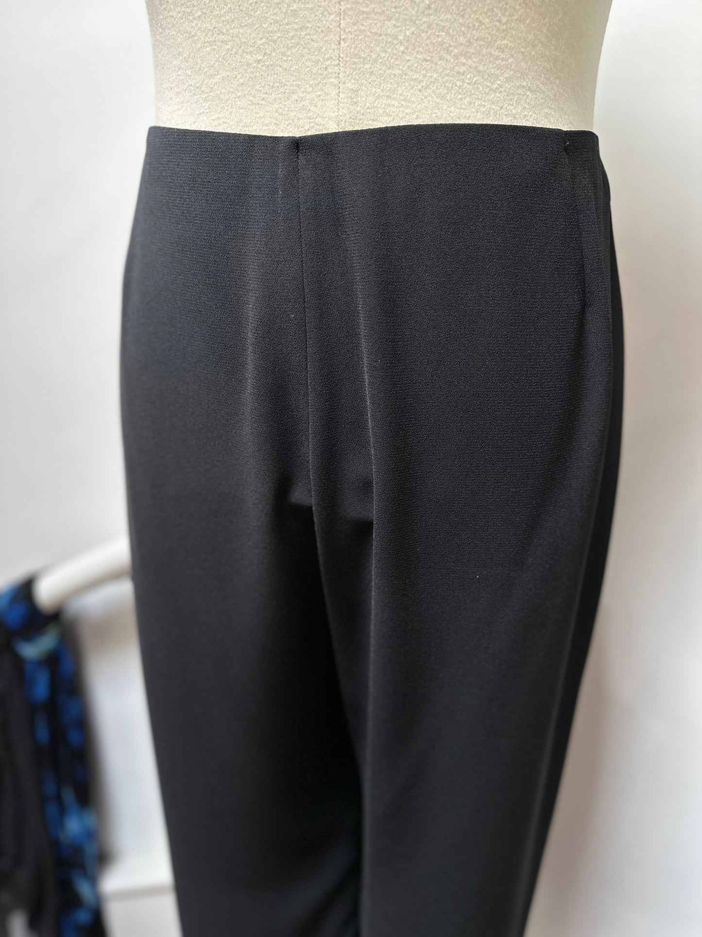 Eastex Black Wide Leg Trousers with Diamente Detail, Size 22