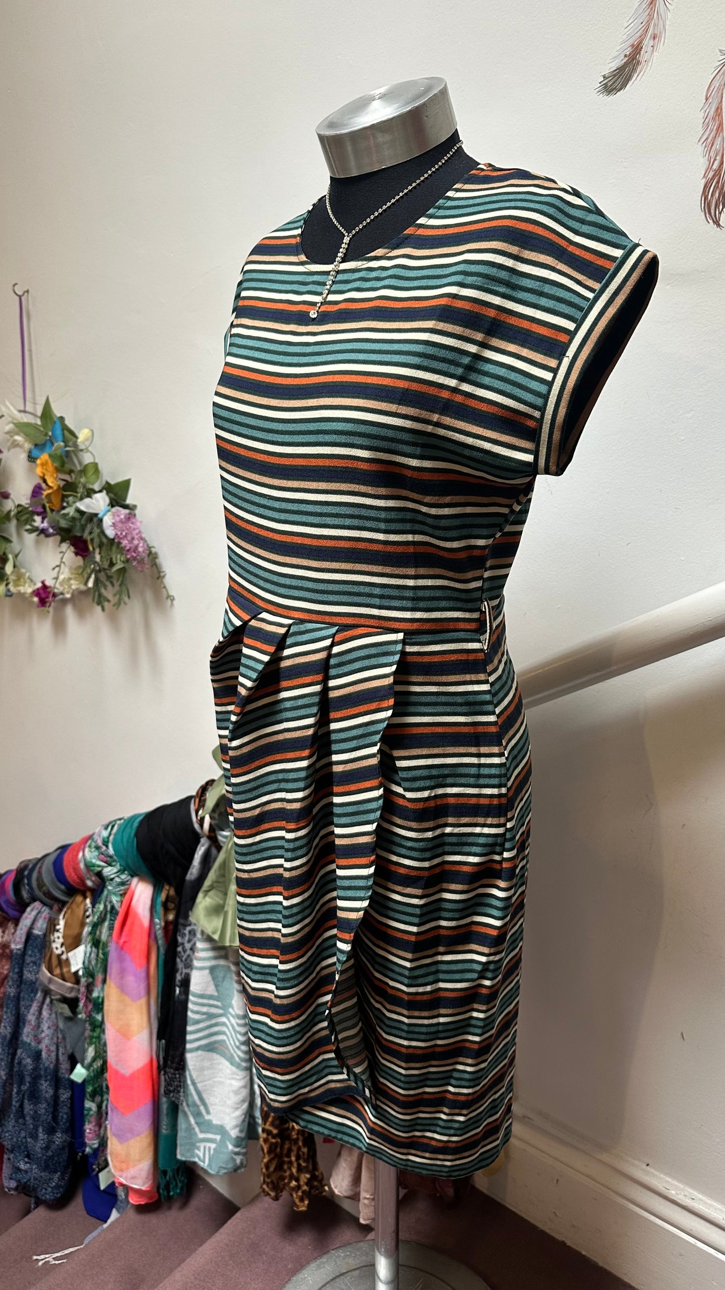 Marc Angelo Stripped Dress (no belt) Size 10