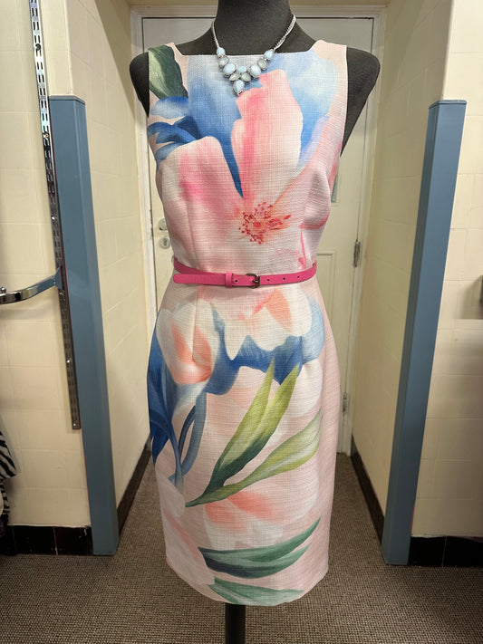 Monsoon Belted Floral Shift Dress, Size 10