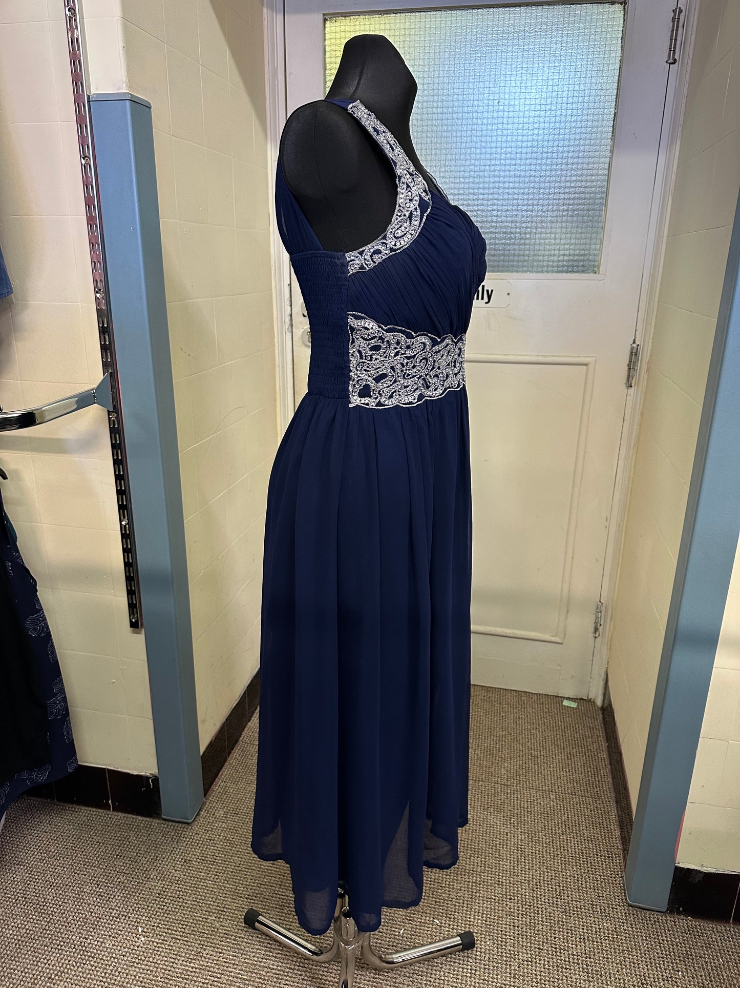Navy Quiz Occasion Wear Dress Size 14