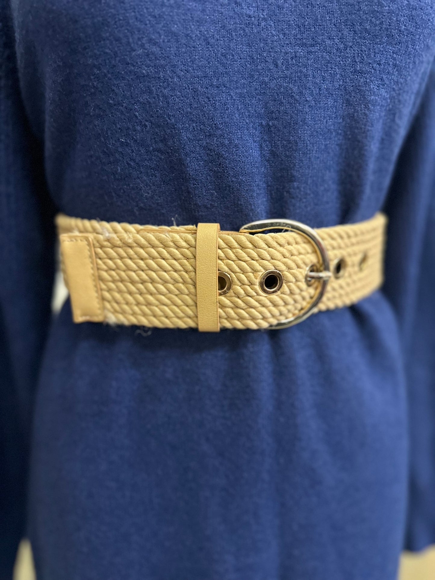 Stretchy Beige Belt Best Fit Size S