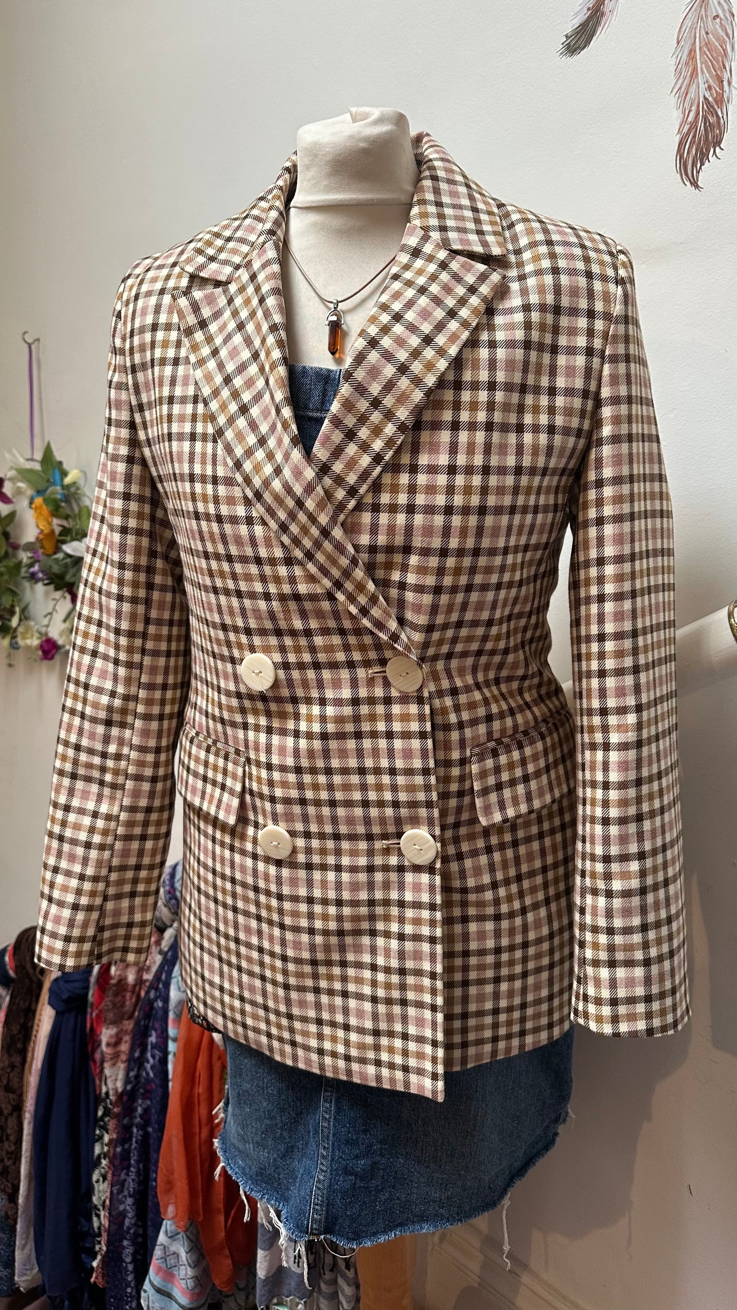 Primark Check Blazer Size 6