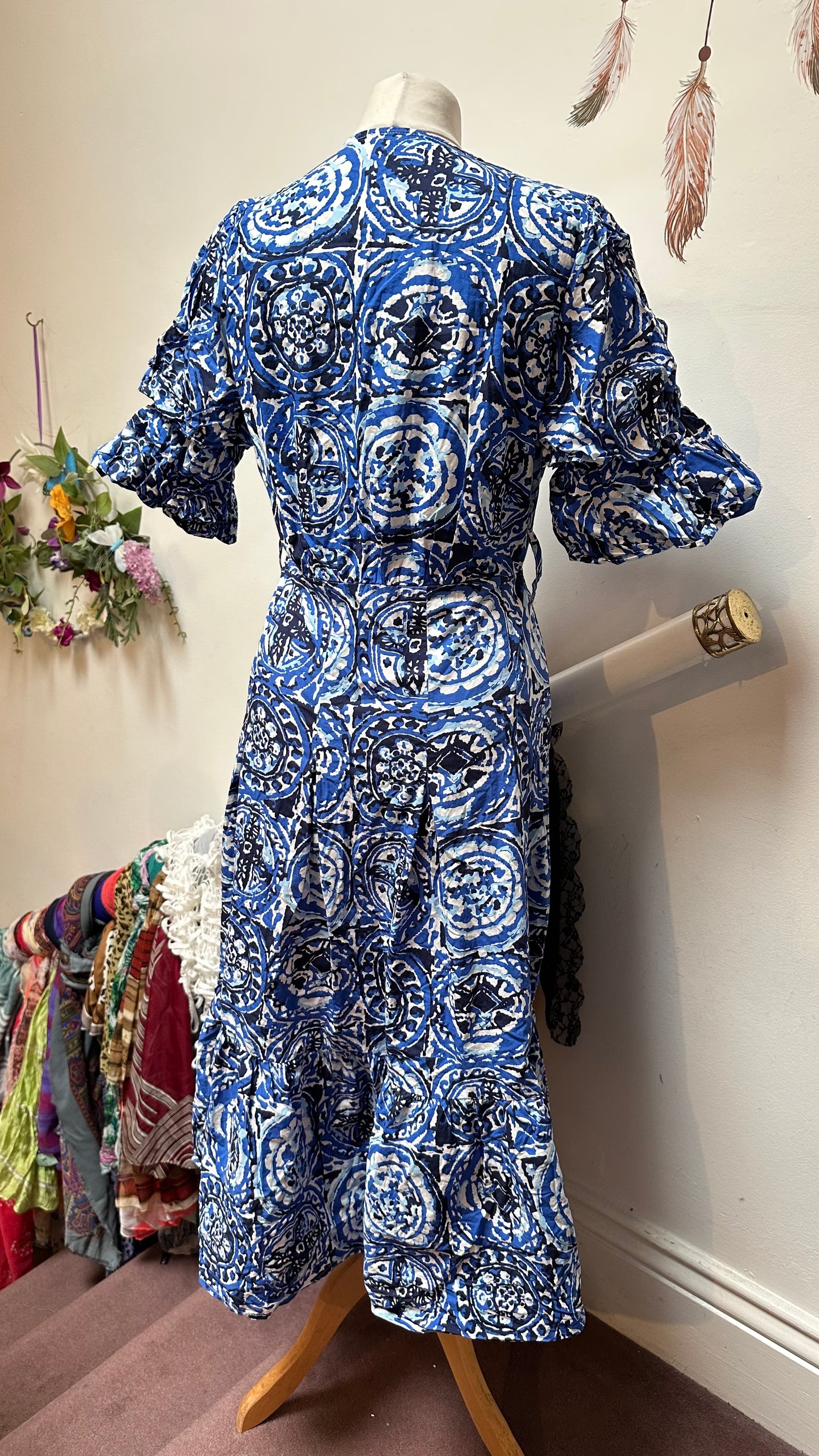 Savida Puff Sleeve Dress Size S
