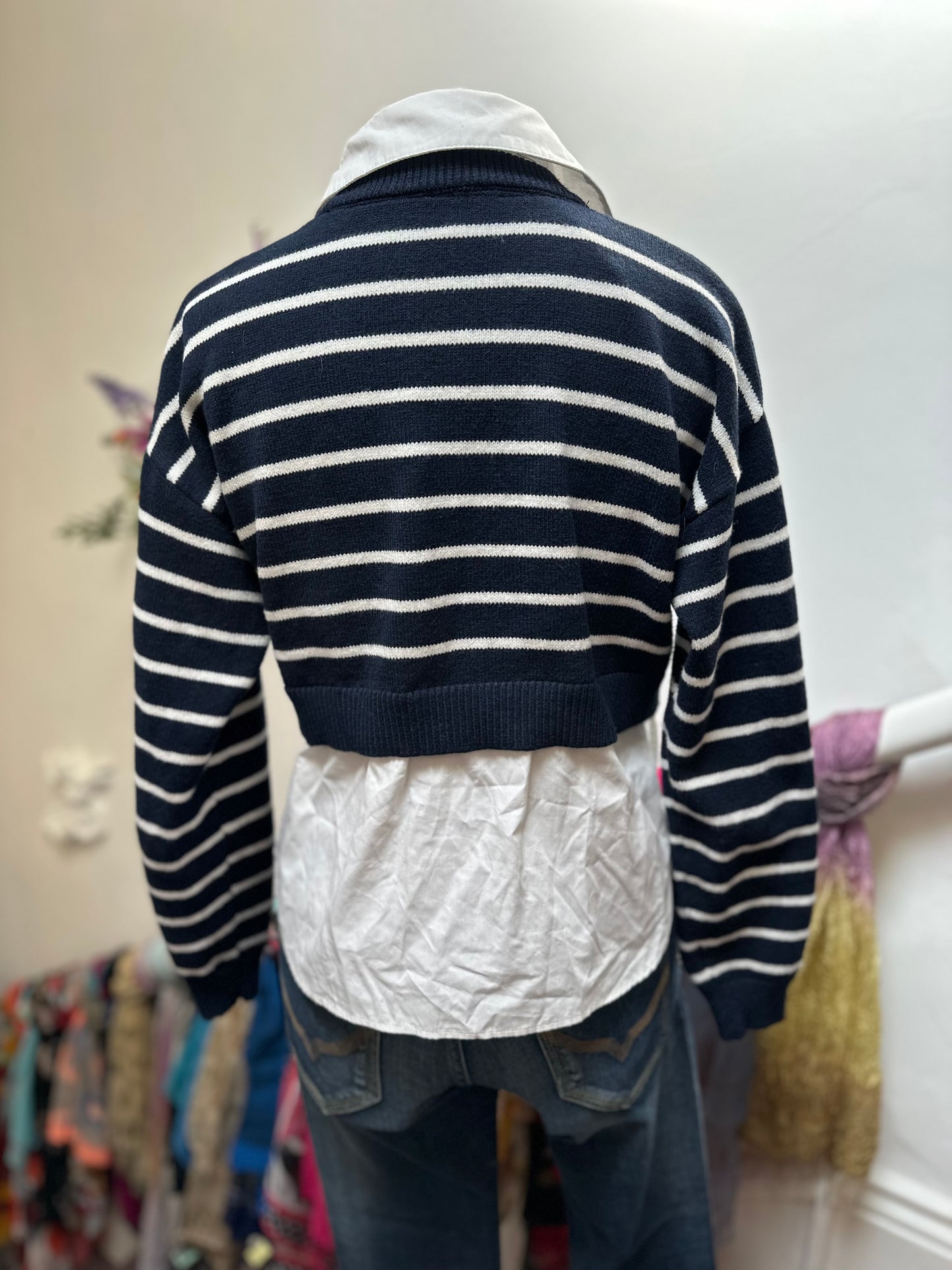 Primark Sweater with faux Blouse Size S