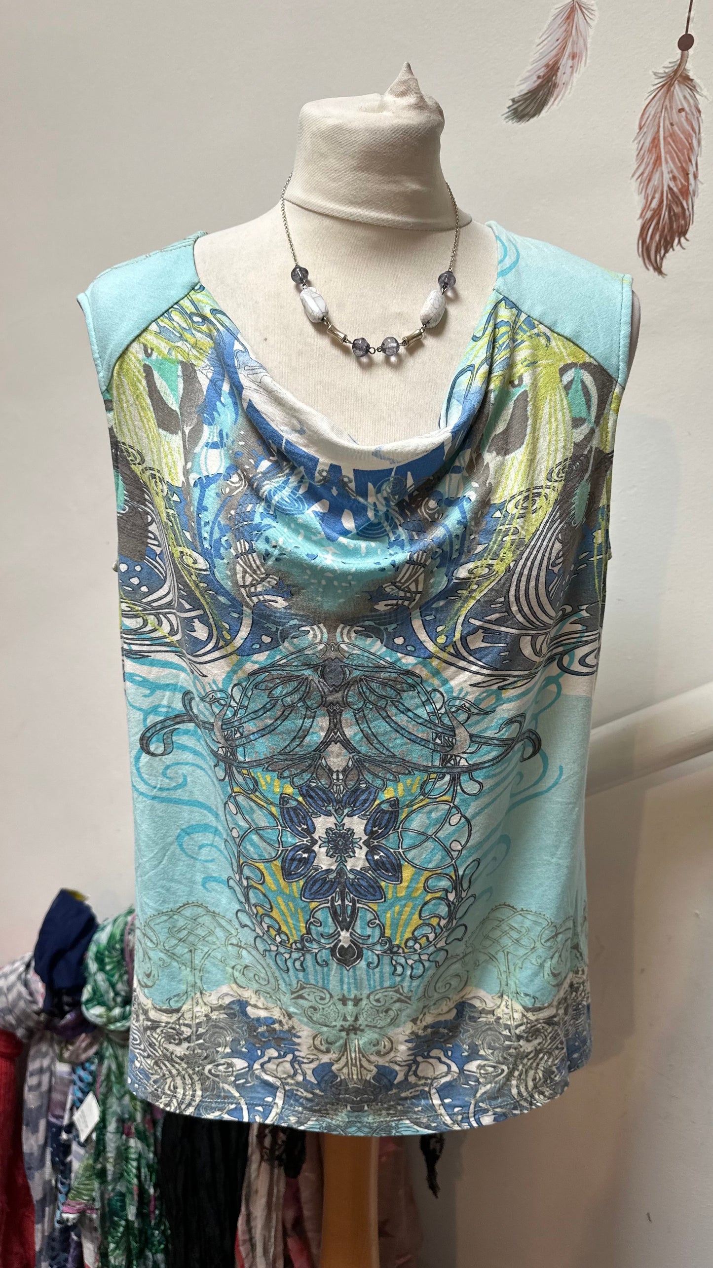Bianca Turquoise Top Best Fit Size L
