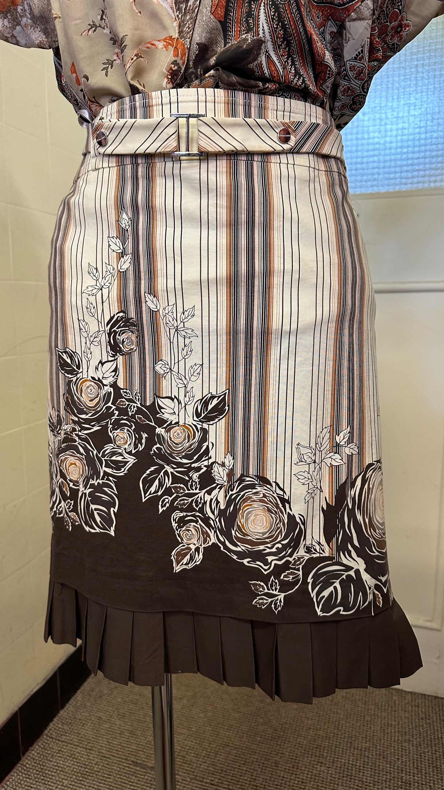 Designer Karen Millen Unusual Belted Skirt Size 12