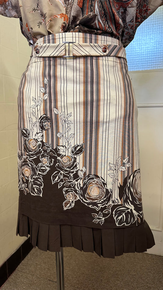 Designer Karen Millen Unusual Belted Skirt Size 12