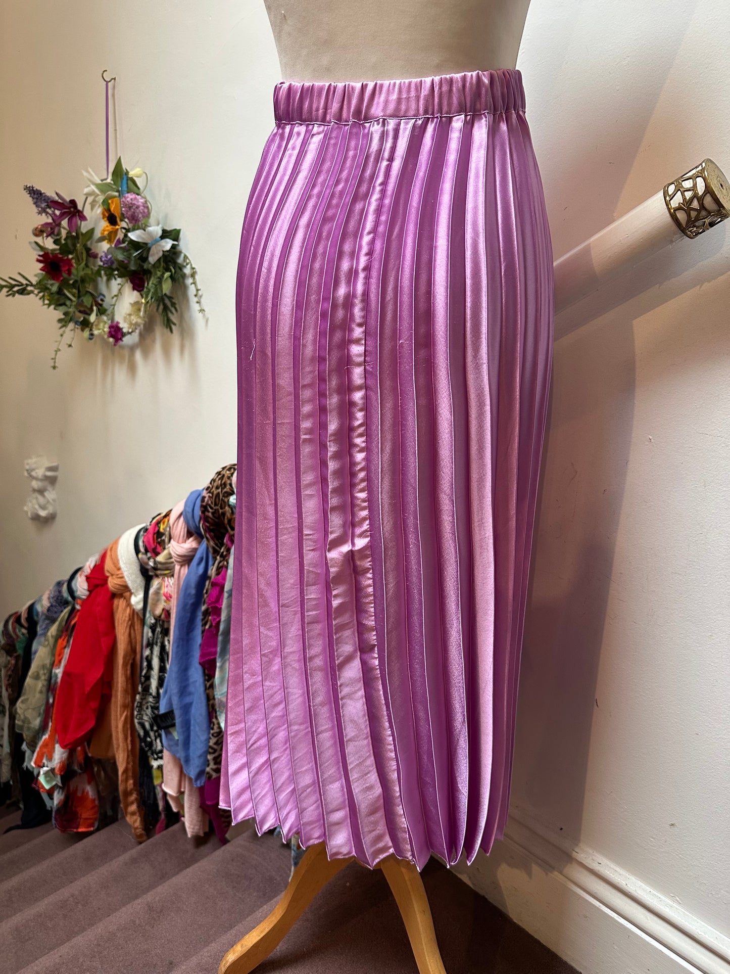 ASOS Pink Pleated Maxi Skirt Size XS