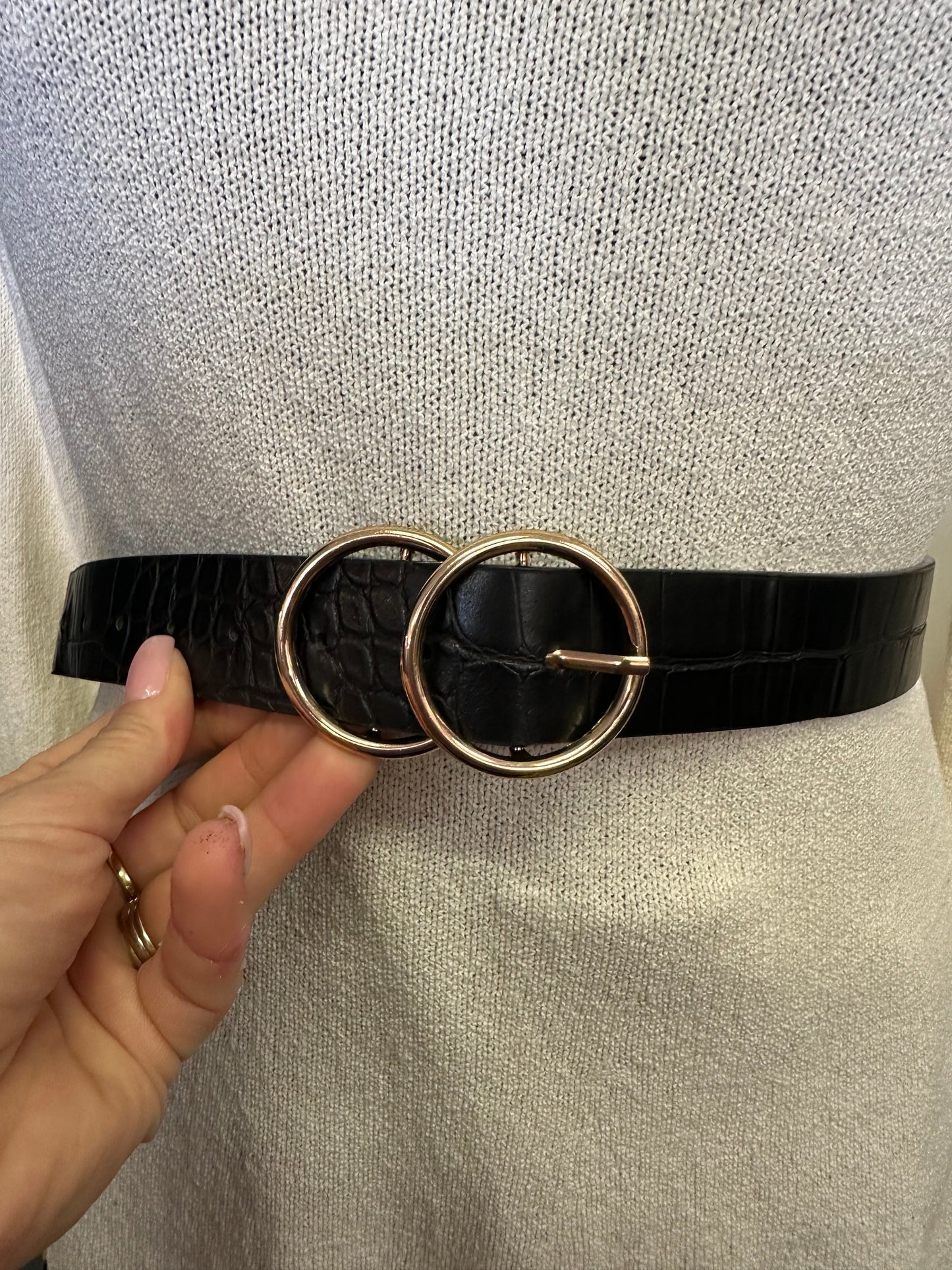 River Island Size L PU Belt